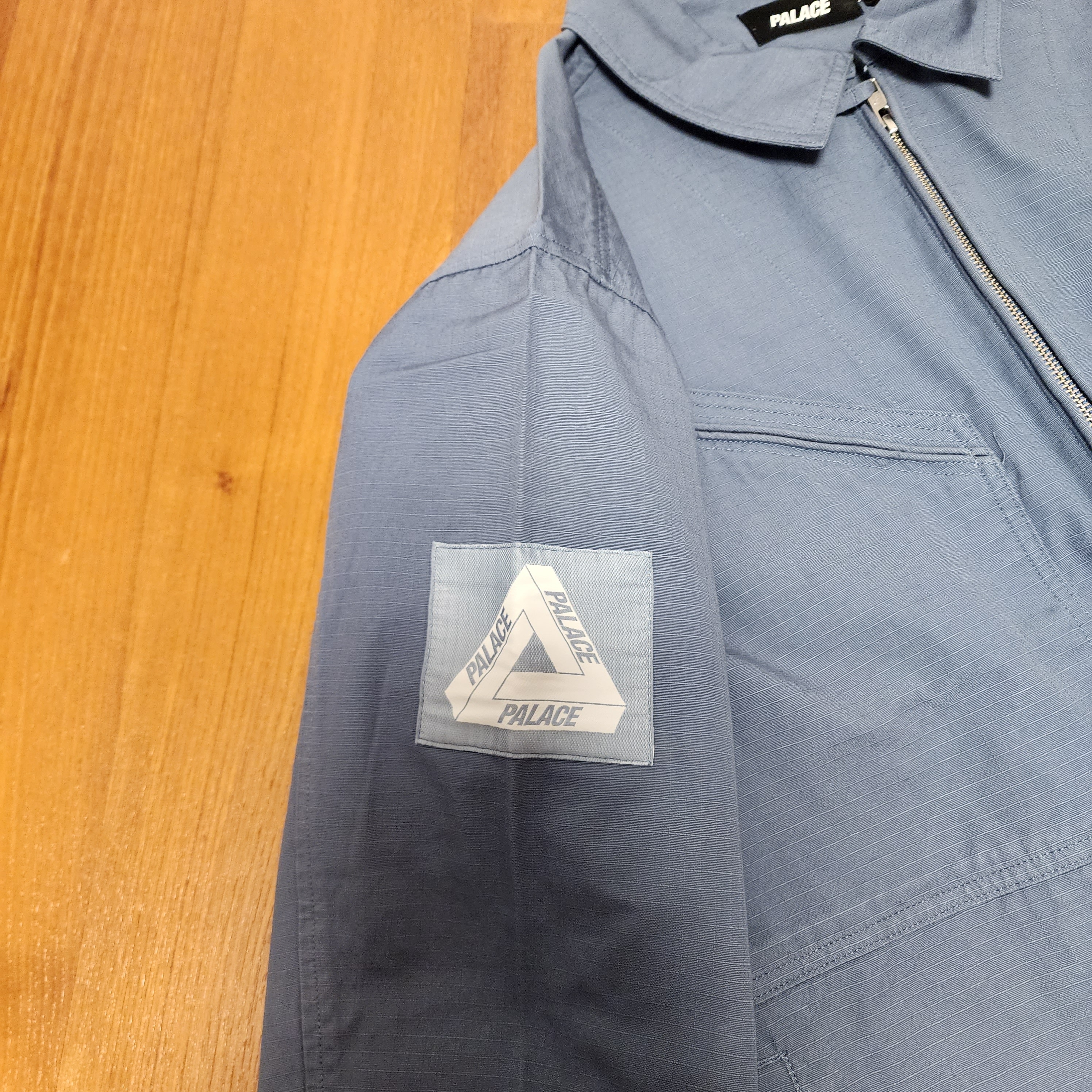 Palace Aviator Jacket Blue Stone - 23SS 착용 스타일 - 3