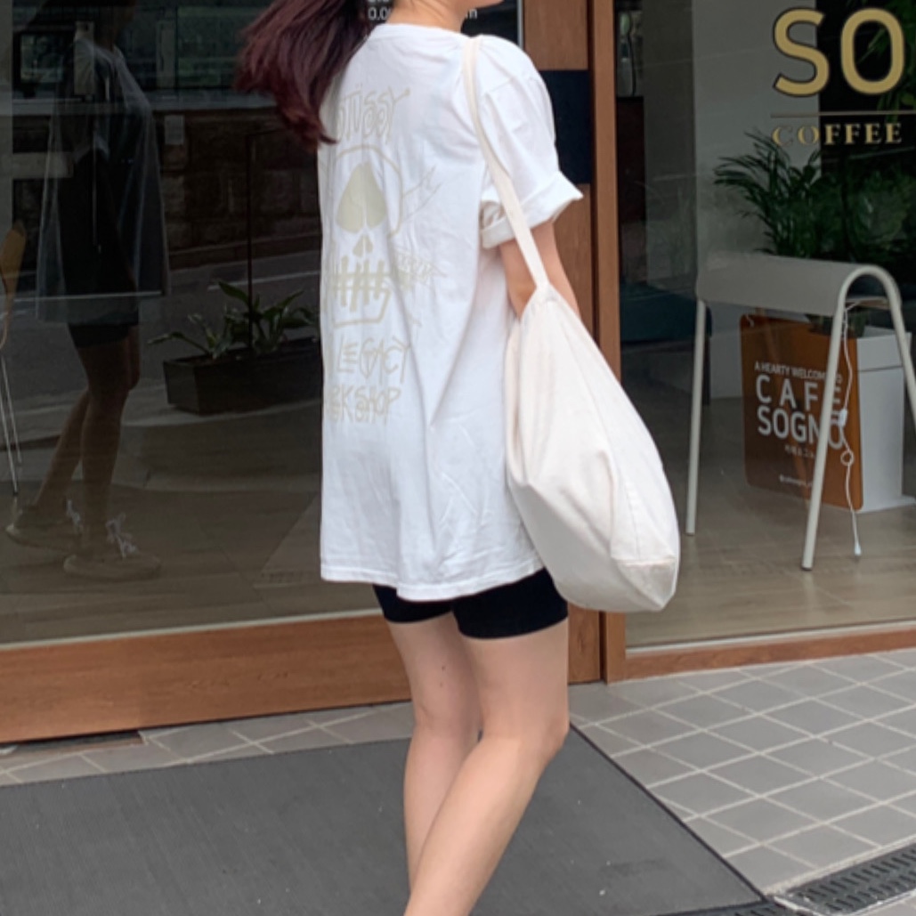 Stussy x Our Legacy Work Shop Surf Skull Pigment Dyed T-Shirt Natural, (W) Nike Dri-Fit One High Waisted 7 Inch Biker Shorts Black - Asia 착용 스타일 - 1