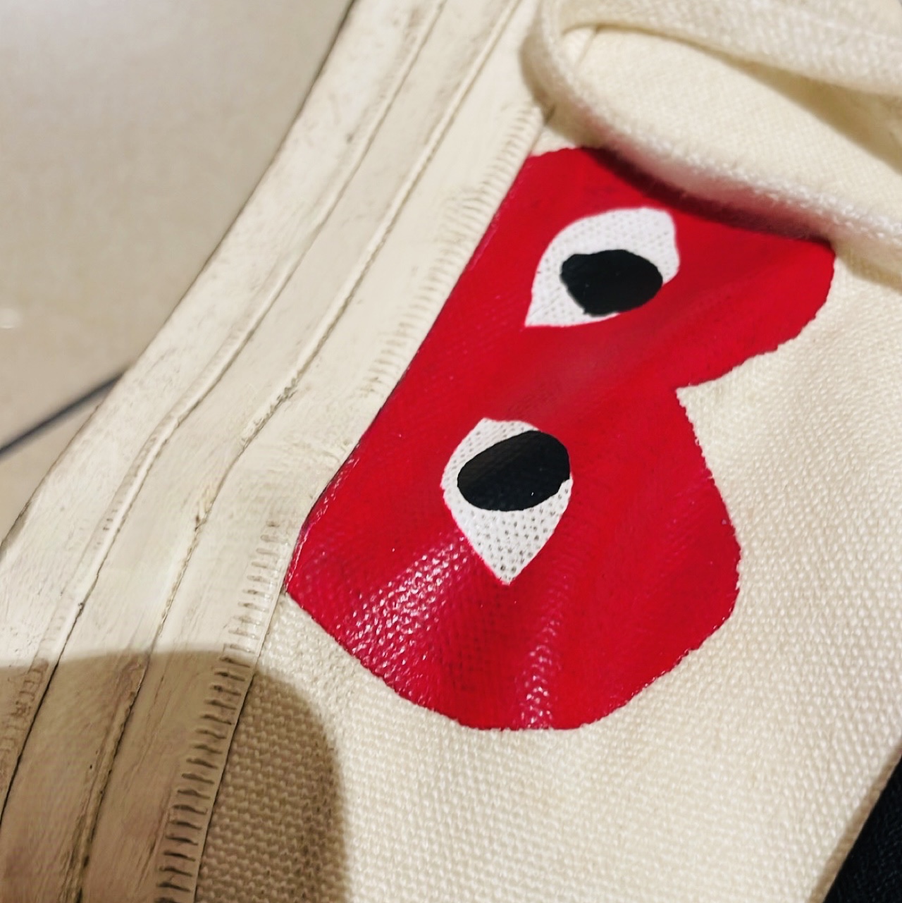 Converse x Play Comme des Garcons Chuck 70 Hi White 착용 스타일