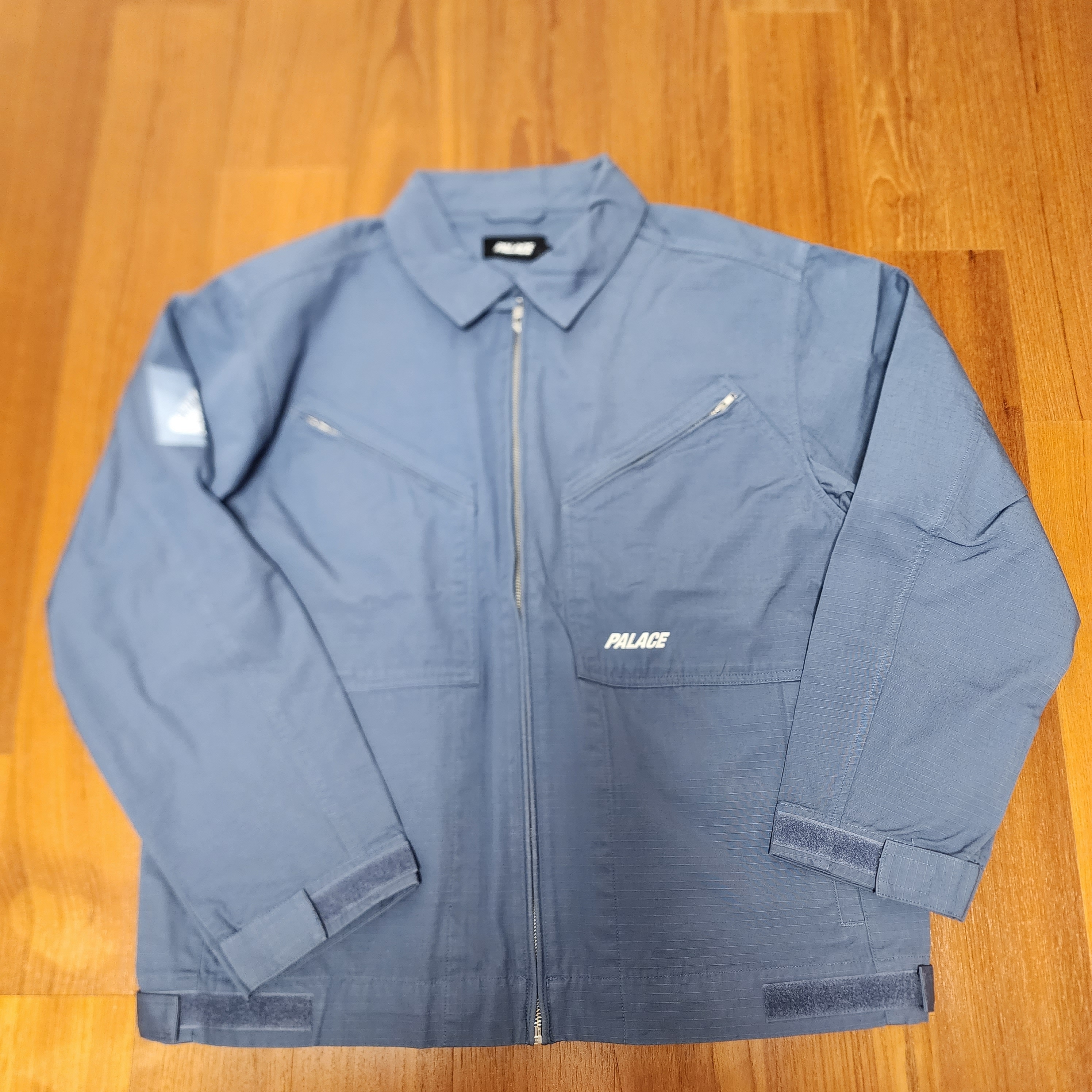 Palace Aviator Jacket Blue Stone - 23SS 착용 스타일 - 1