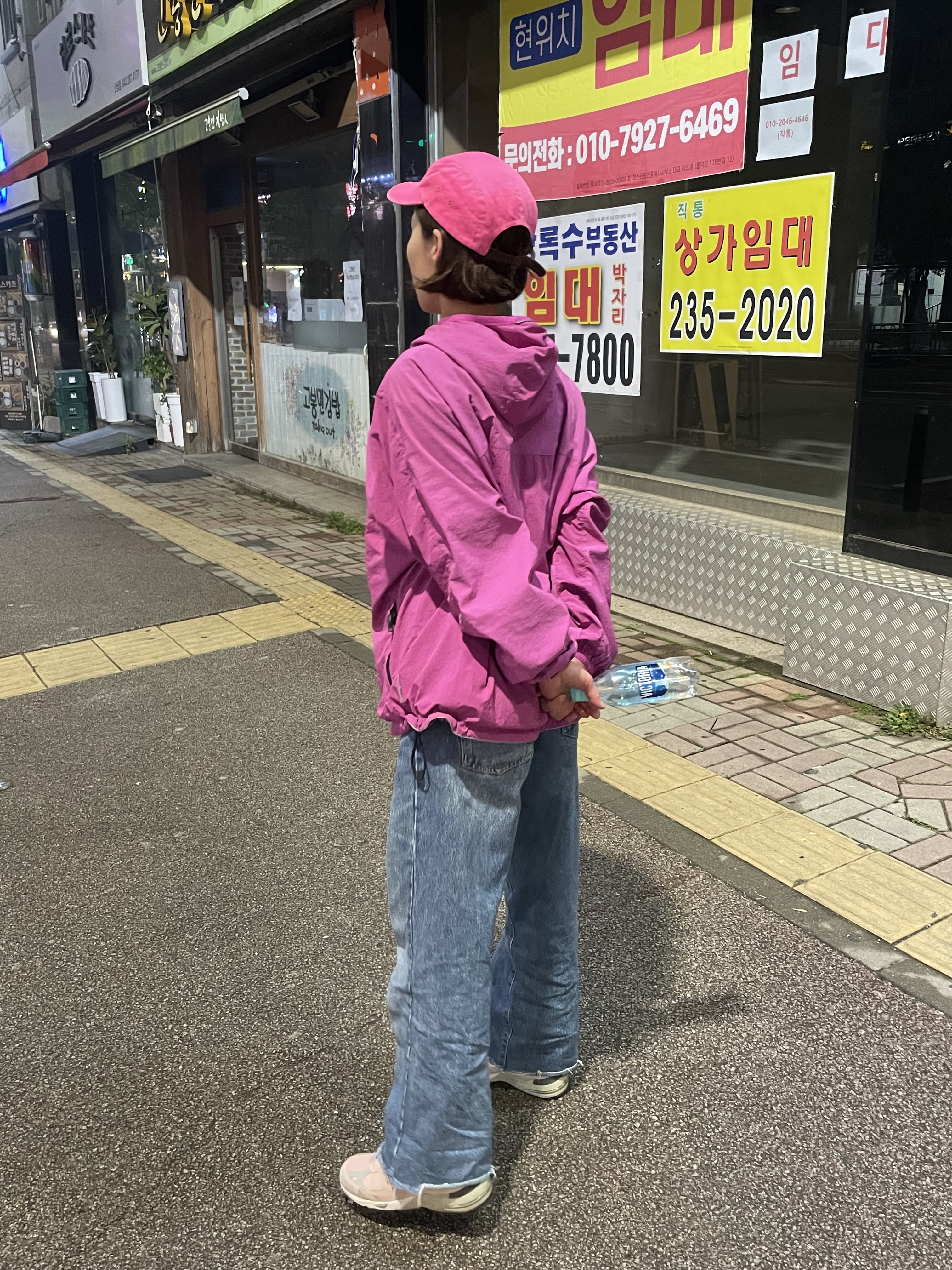 Supreme Washed Chino Twill Camp Cap Pink - 23SS, Palace x Rapha EF Education First Pullover Jacket Pink - 22SS 착용 스타일