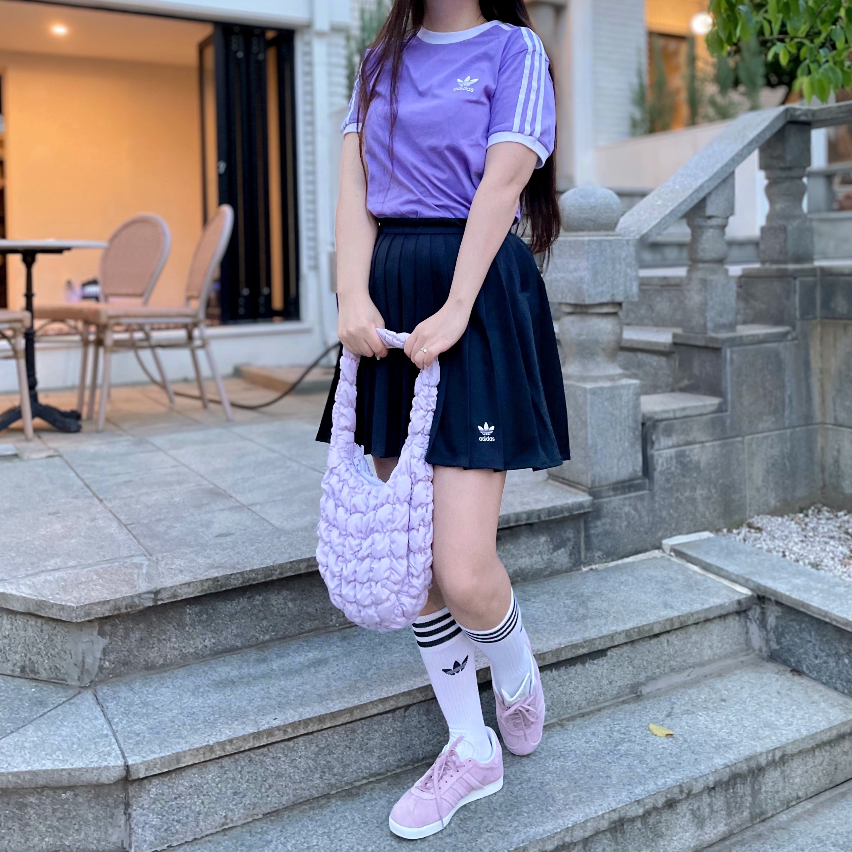 COS Quilted Mini Bag Dusty Lilac 착용 스타일 - 2