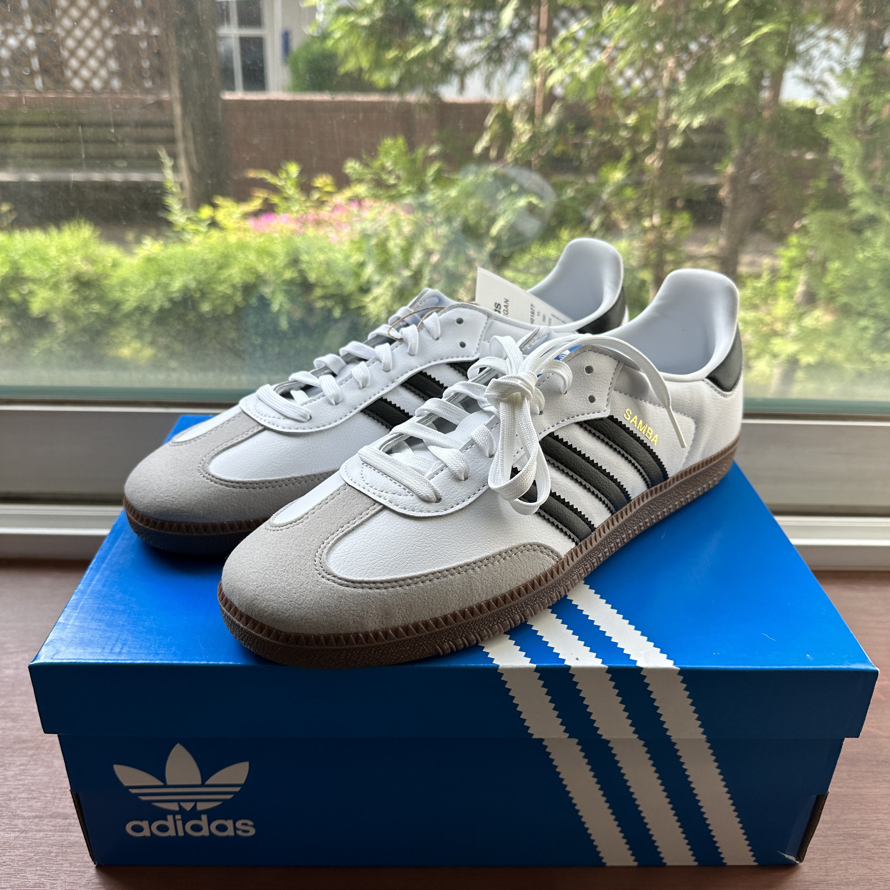 Adidas Samba Vegan White Black 착용 스타일