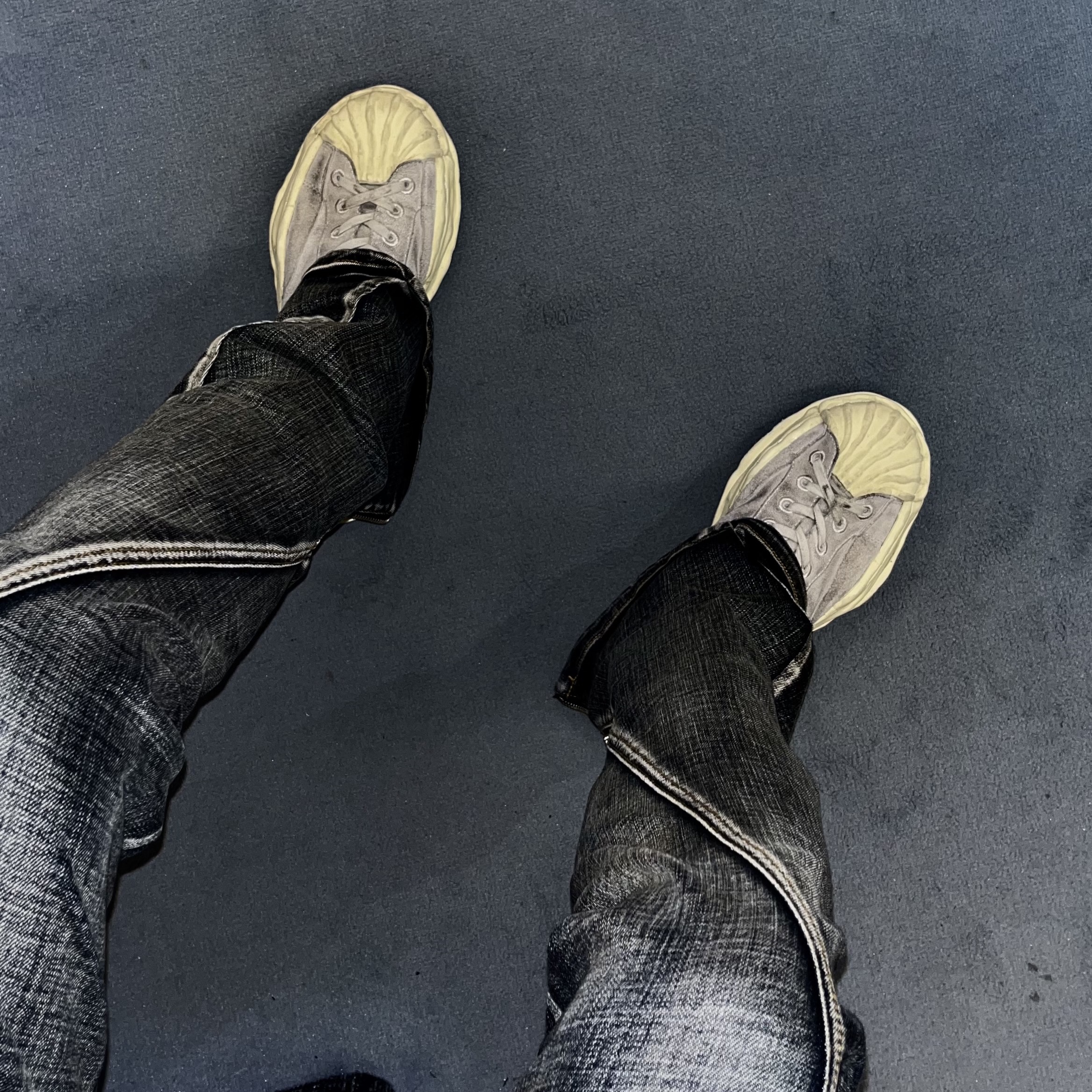 Maison Mihara Yasuhiro x Bed J.W. Ford Blakey High-top Sneakers Gray 착용 스타일