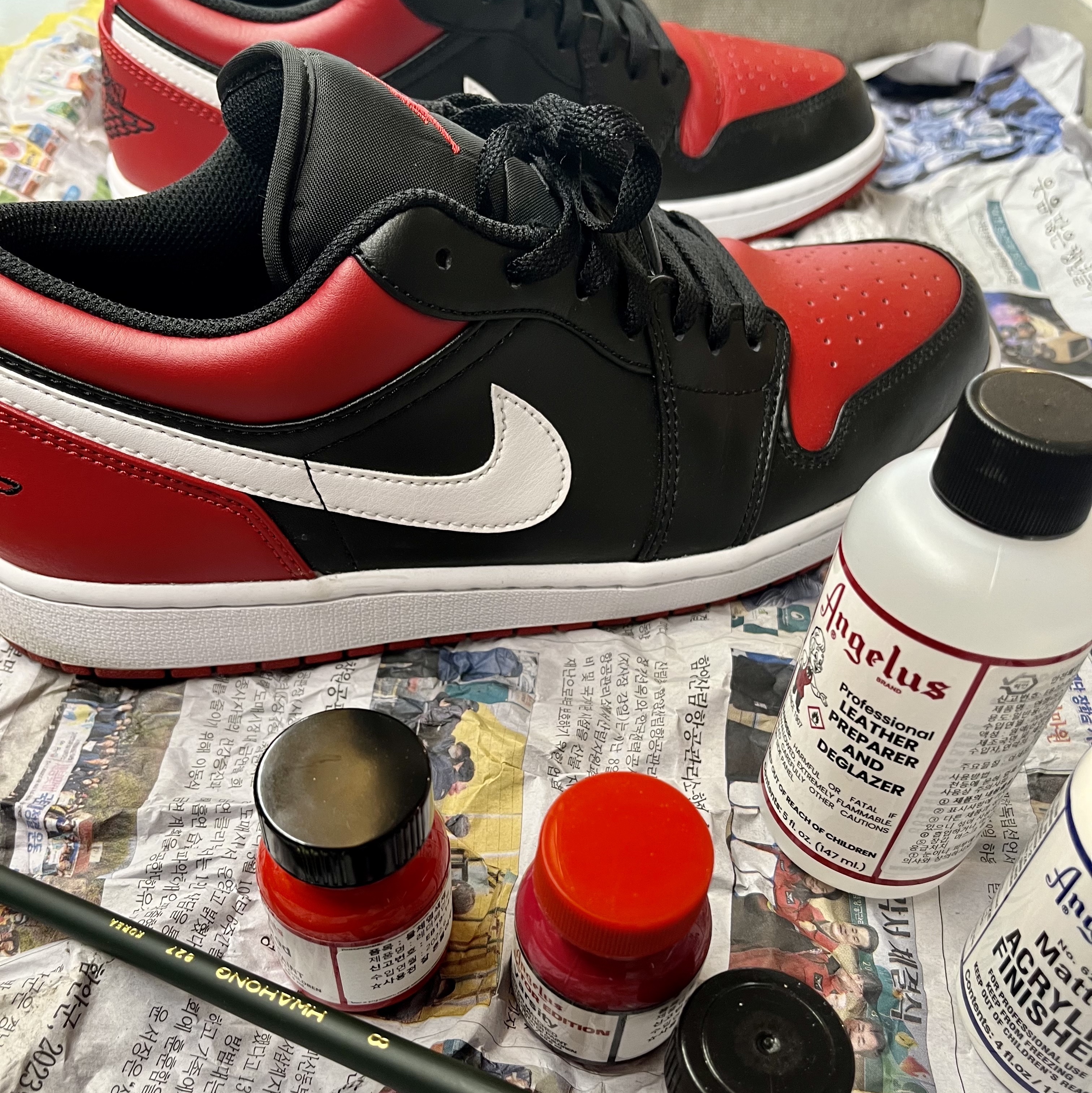 Jordan 1 Low Alternate Bred Toe 착용 스타일 - 1