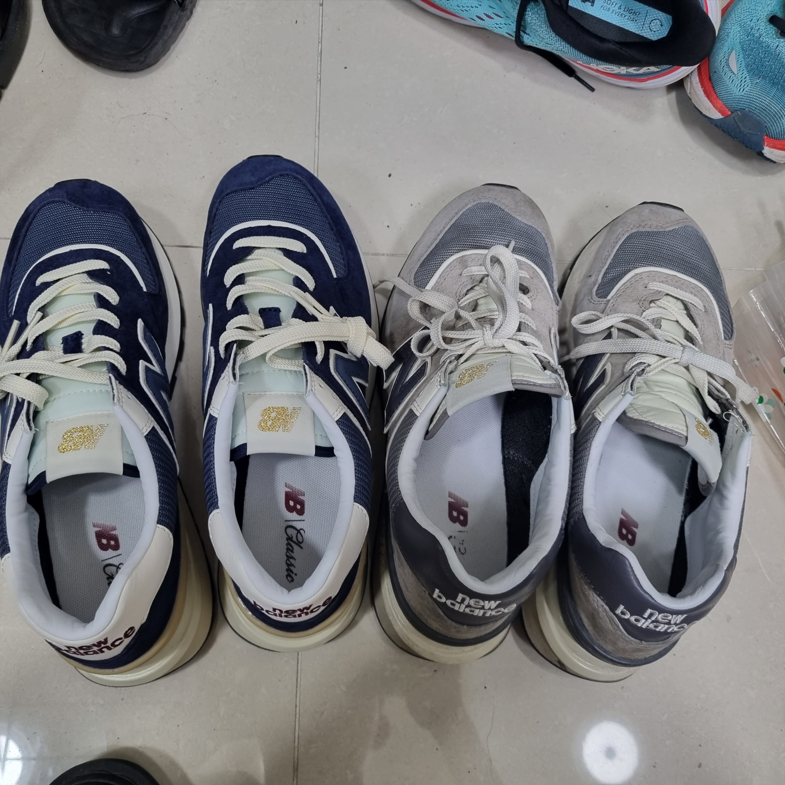 New Balance 574 Legacy Navy 착용 스타일