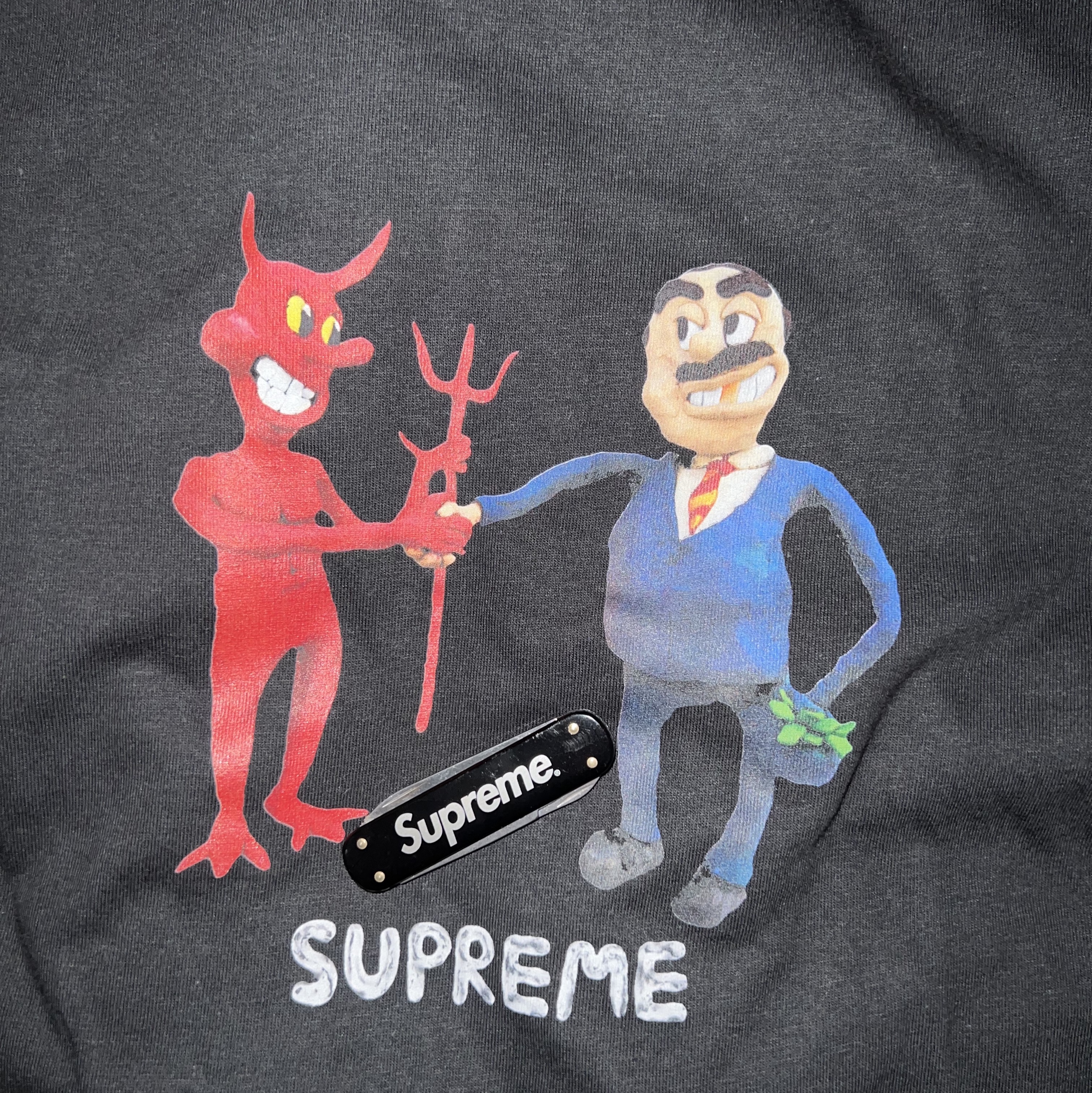 Supreme Business T-Shirt Black - 23SS 착용 스타일