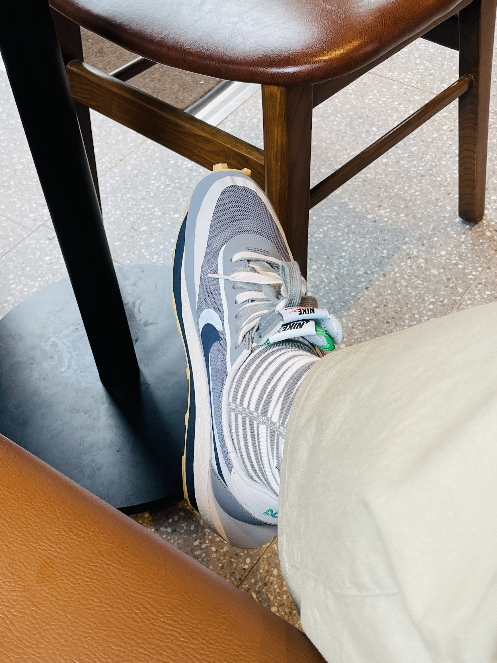 Nike x Sacai x Clot LDWaffle Cool Grey 착용 스타일