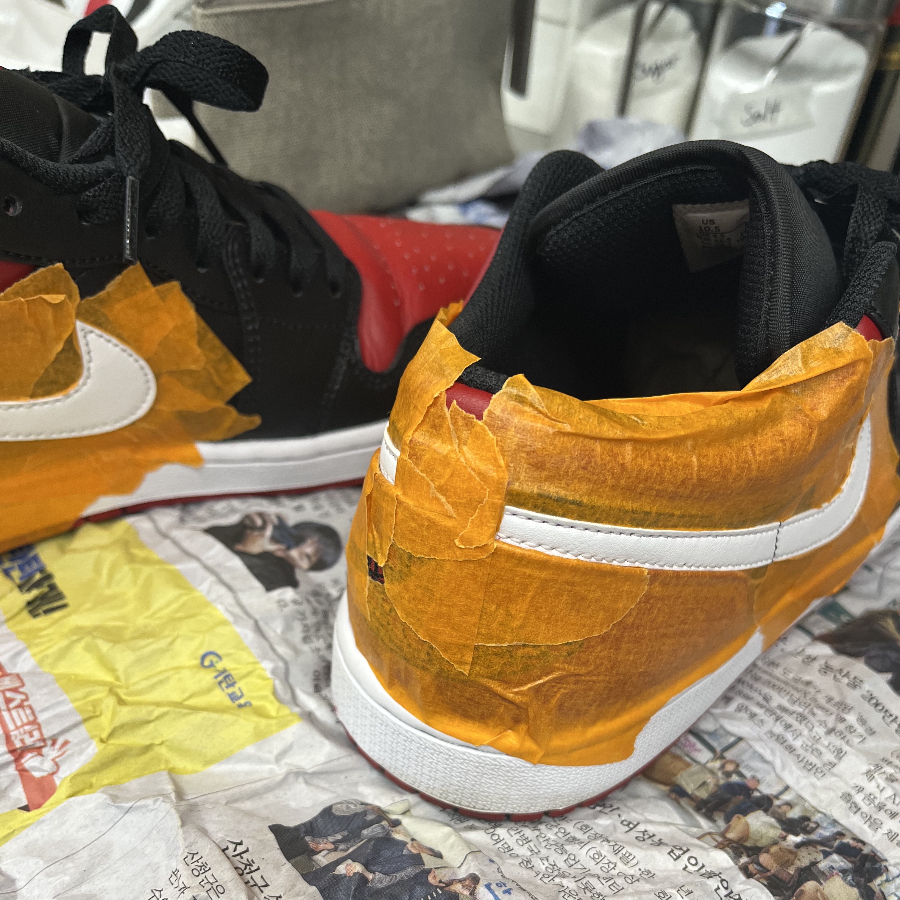 Jordan 1 Low Alternate Bred Toe 착용 스타일 - 2