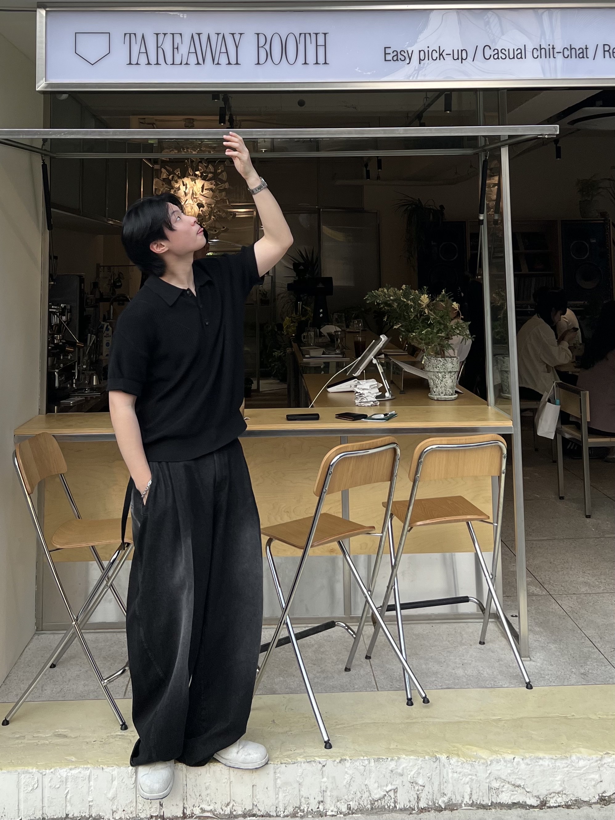 Our Legacy Camion Mule Black Leather 착용 스타일 - 1