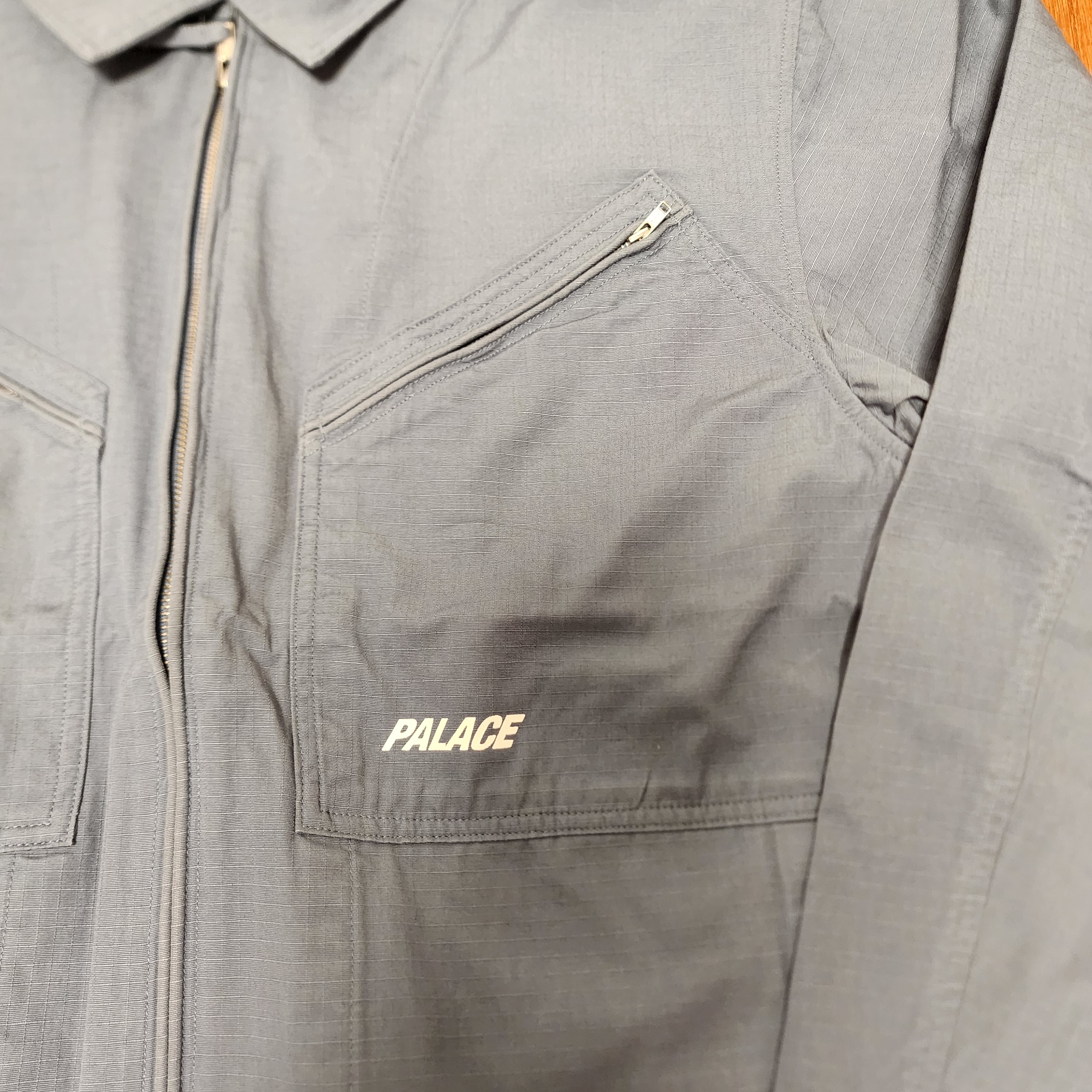 Palace Aviator Jacket Blue Stone - 23SS 착용 스타일 - 4