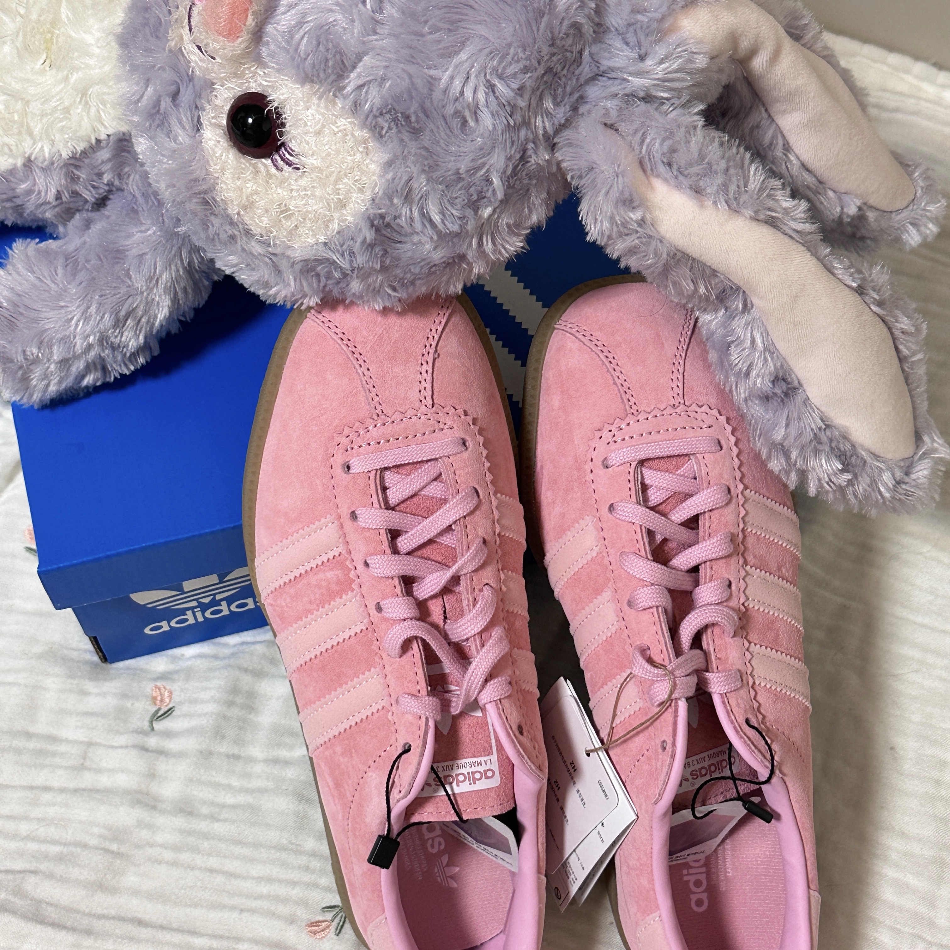 Adidas Bermuda Glow Pink 착용 스타일 - 1