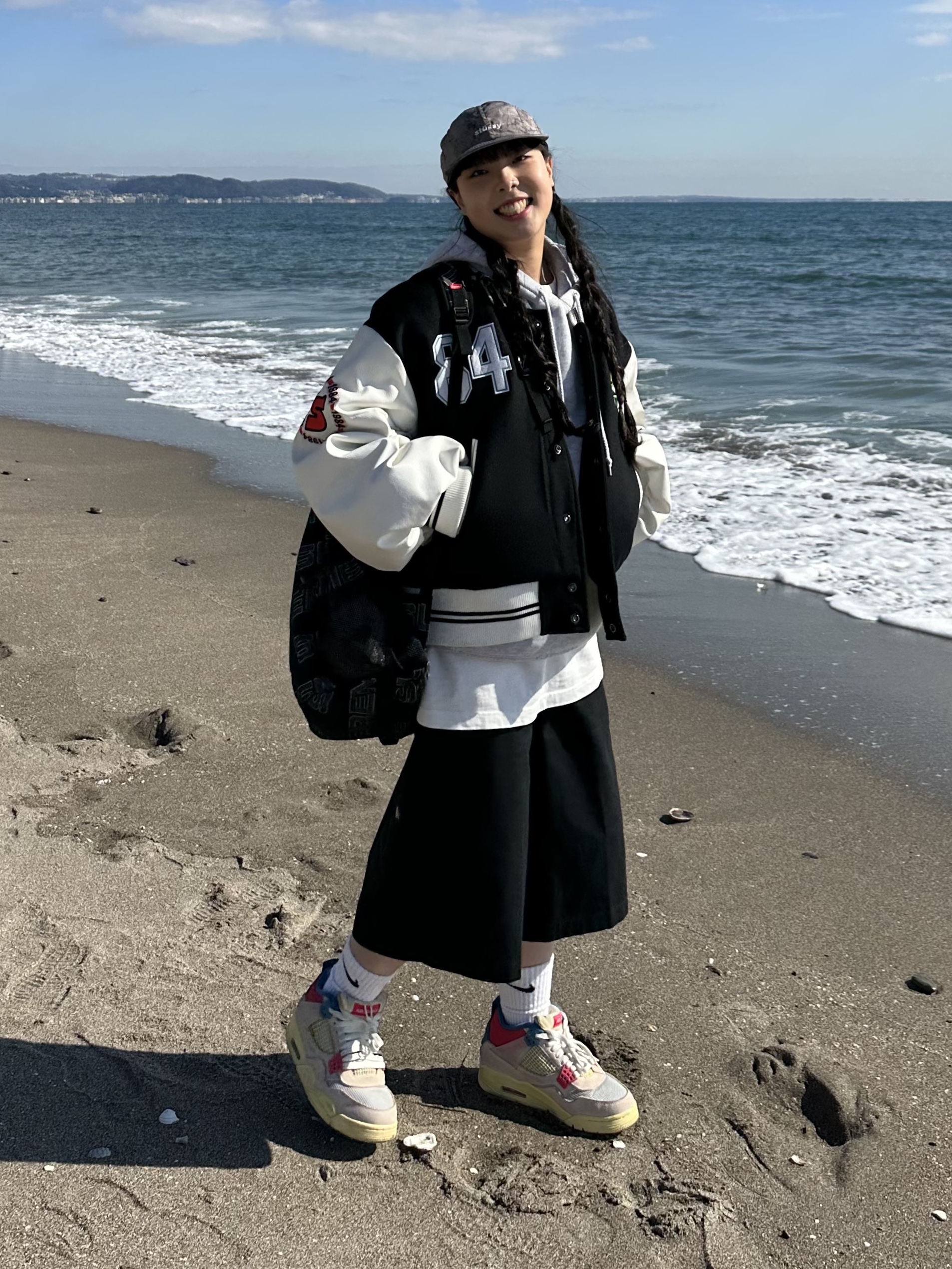 Supreme Backpack Black - 21FW, Jordan 4 x Union Retro Guava Ice 착용 스타일 - 4