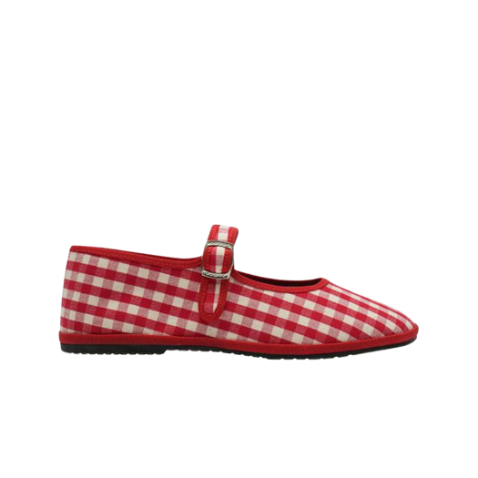 MJJJ-CO-GH-REX (W) Drogheria Crivellini Mary Jane Cotton Gingham Red