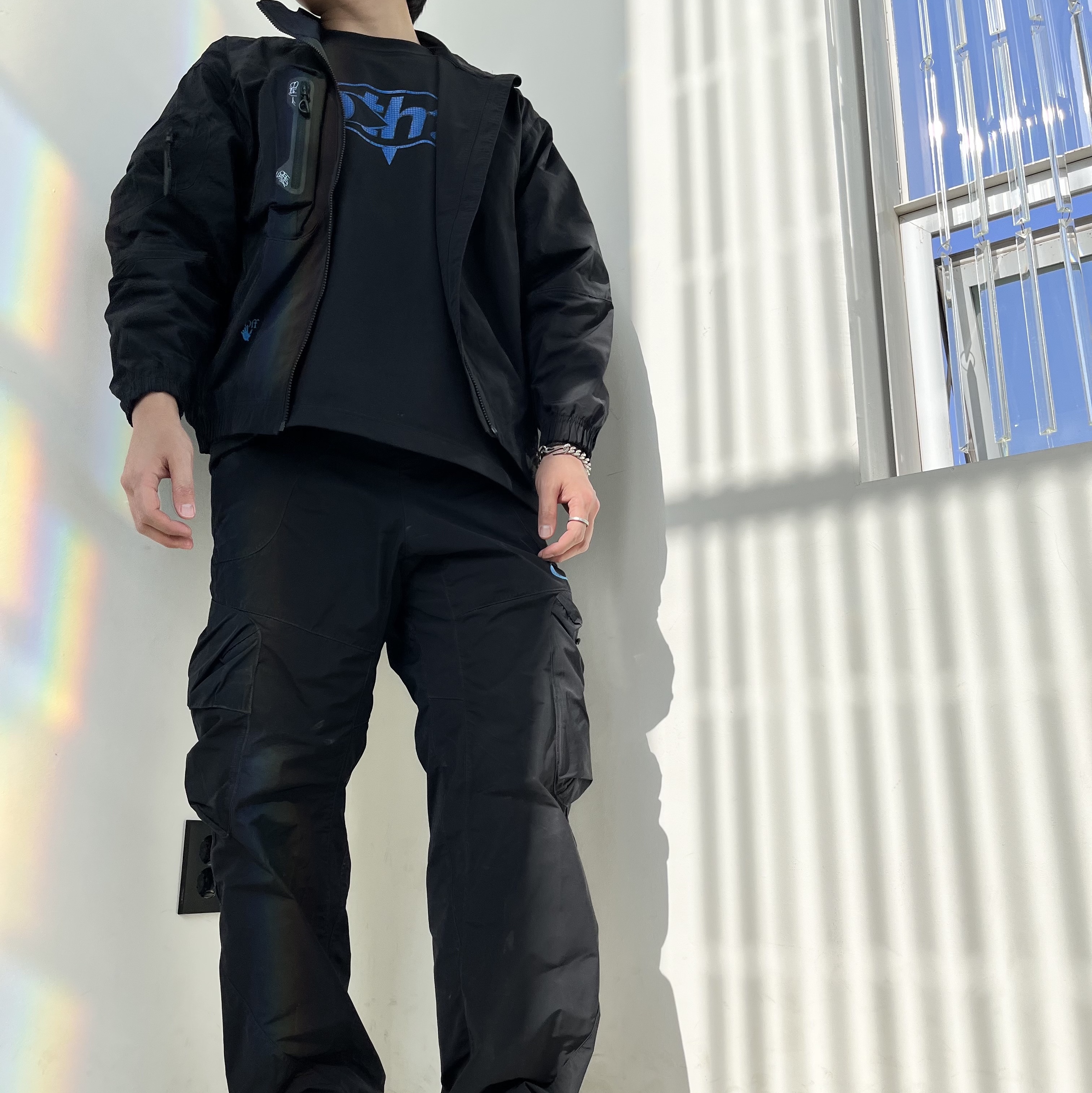 Nike x Off-White NRG T-Shirt Black - US/EU, Nike x Off-White NRG Track Suit Black - Asia 착용 스타일 - 3