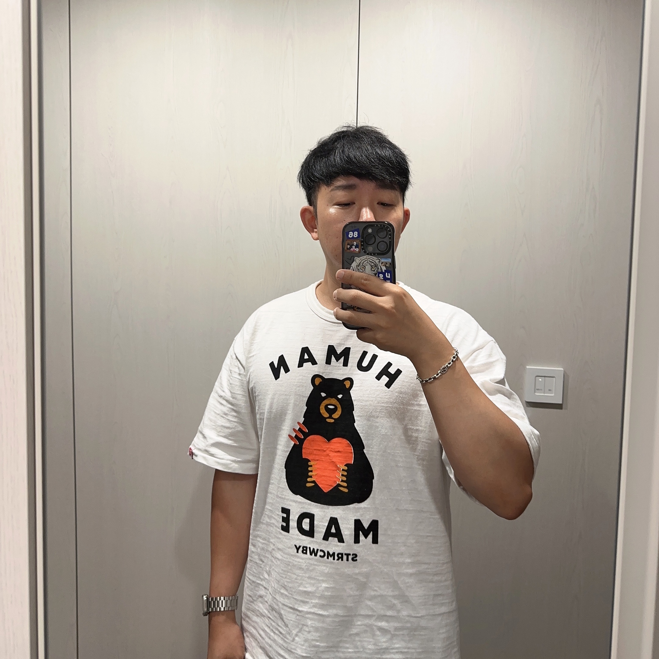Human Made Graphic T-Shirt #13 White 착용 스타일