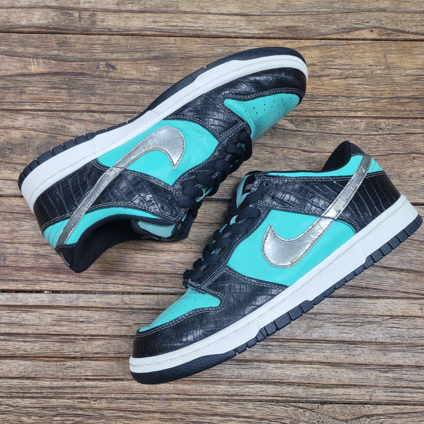Nike x Diamond Supply Co. SB Dunk Low Tiffany, Nike SB Dunk High Sea Crystal 착용 스타일 - 1