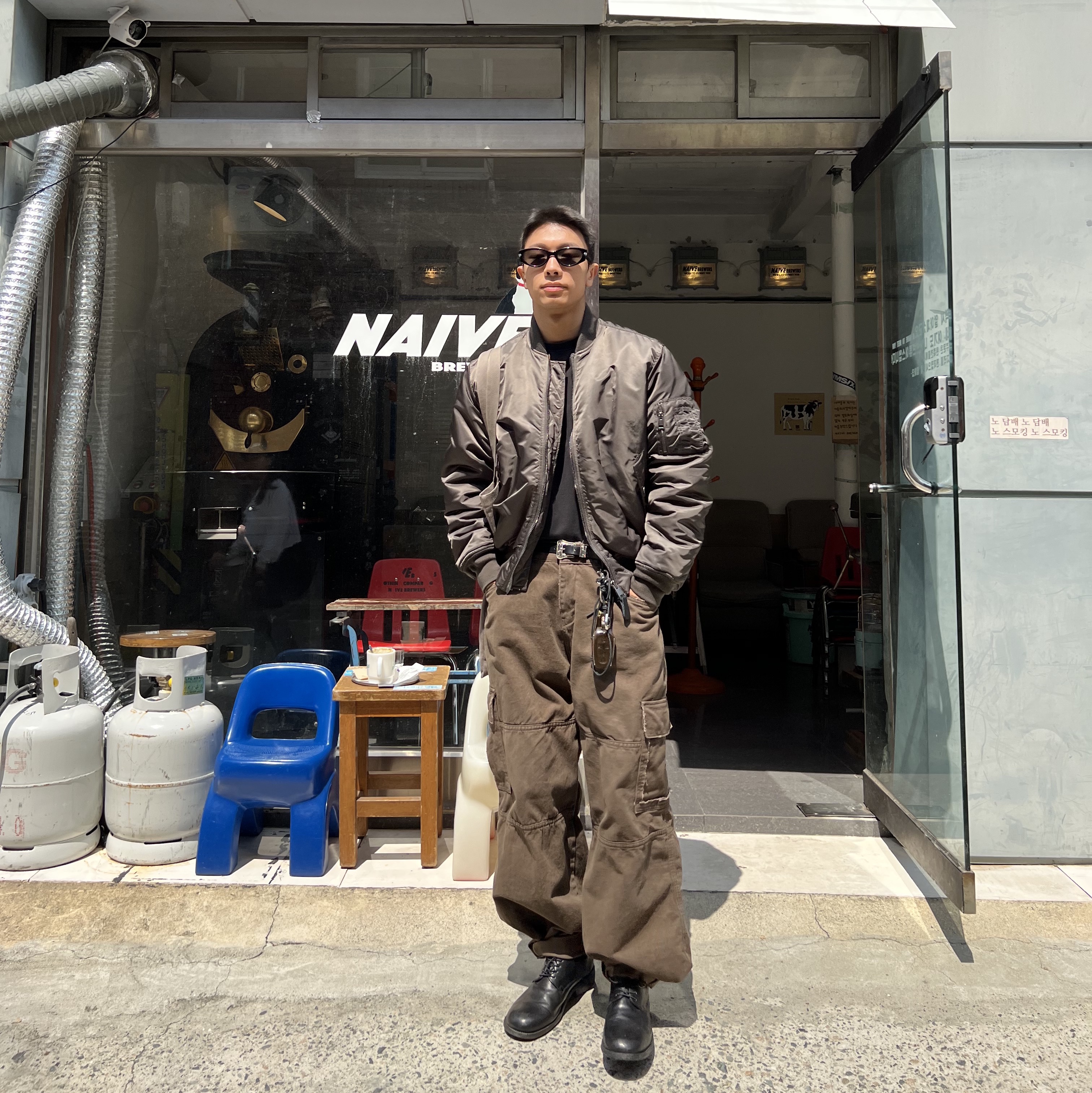 Guidi 992X Horse Full Grain Leather Derby Black 착용 스타일