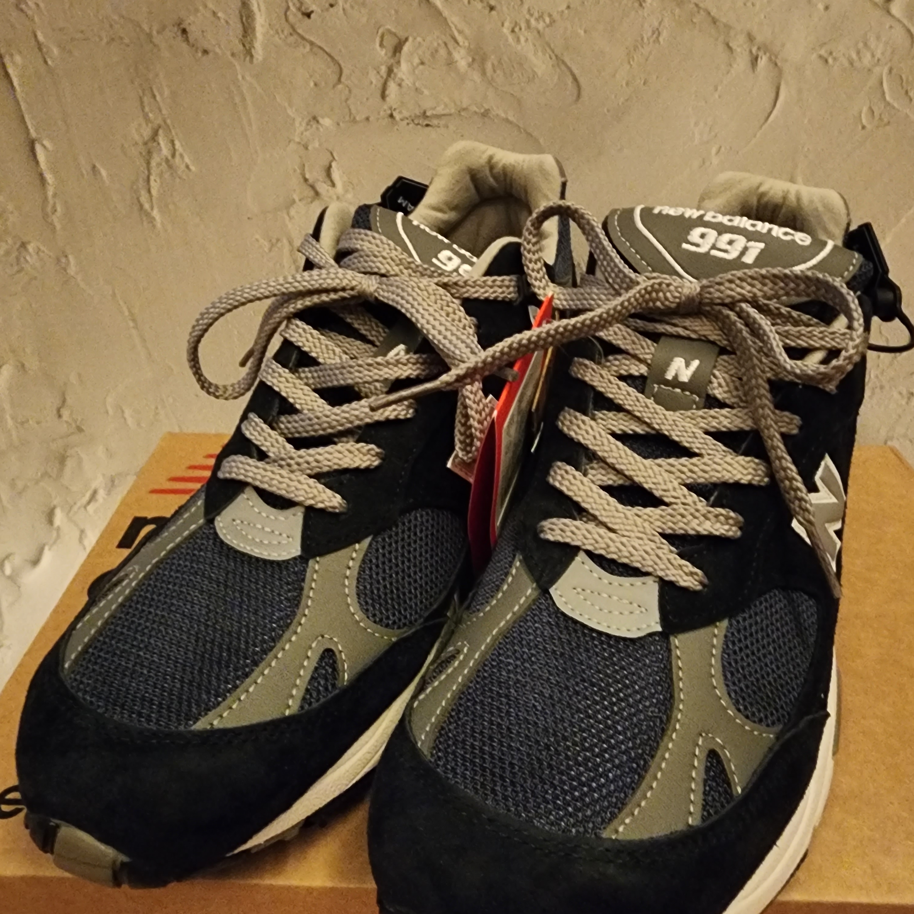 New Balance 991 Made in UK Navy 착용 스타일 - 1