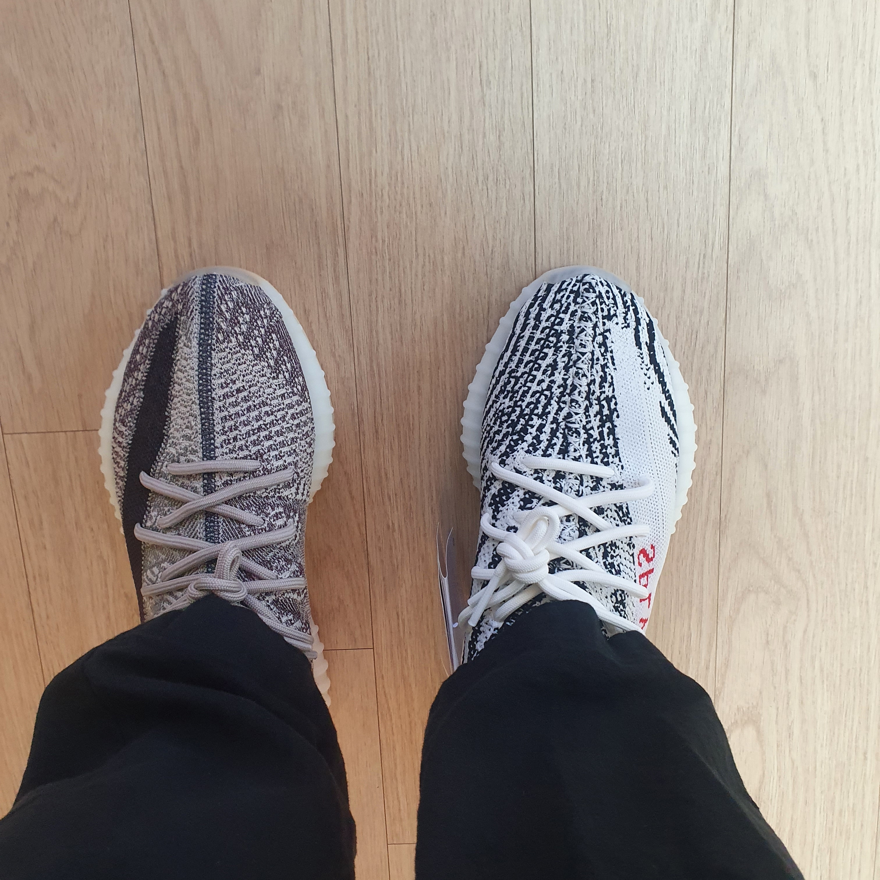 Adidas Yeezy Boost 350 V2 Zebra 2017/2019/2020, Adidas Yeezy Boost 350 V2 Zyon 착용 스타일