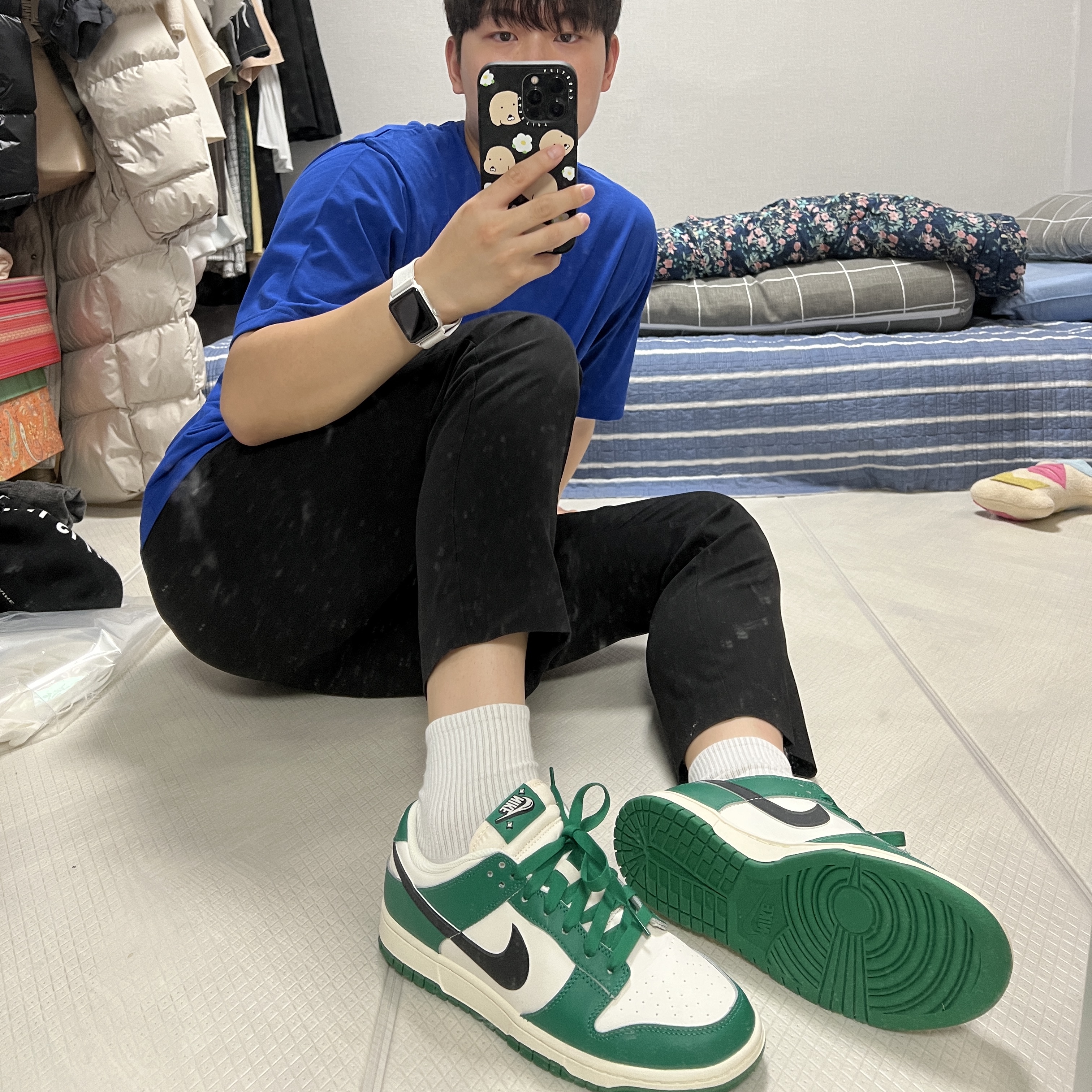 Nike Dunk Low Retro SE Jackpot Malachite 착용 스타일