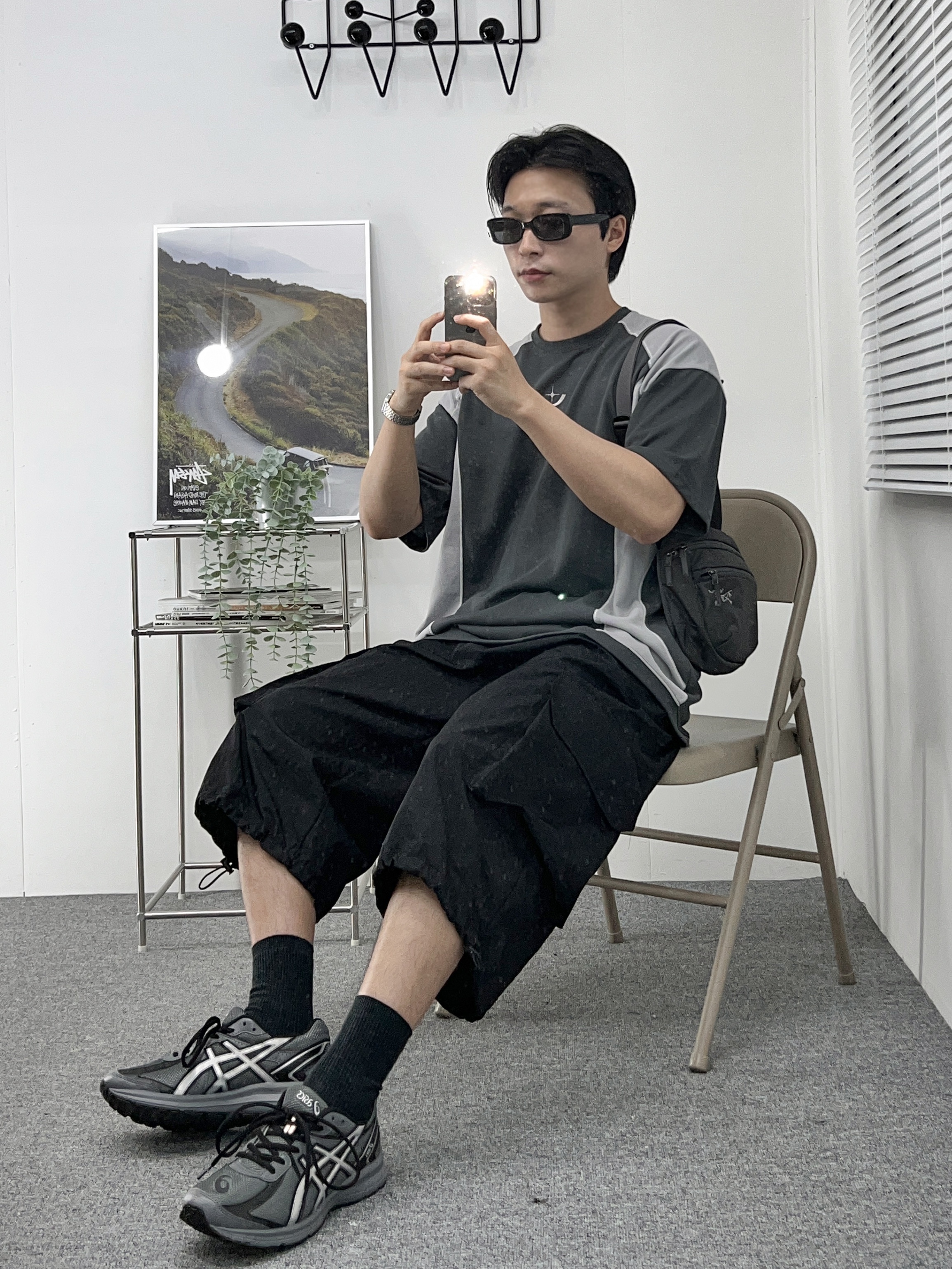 Asics Jog 100 S Steel Grey - 2E Wide, Arc'teryx Mantis 2 Waistpack Black 착용 스타일 - 3