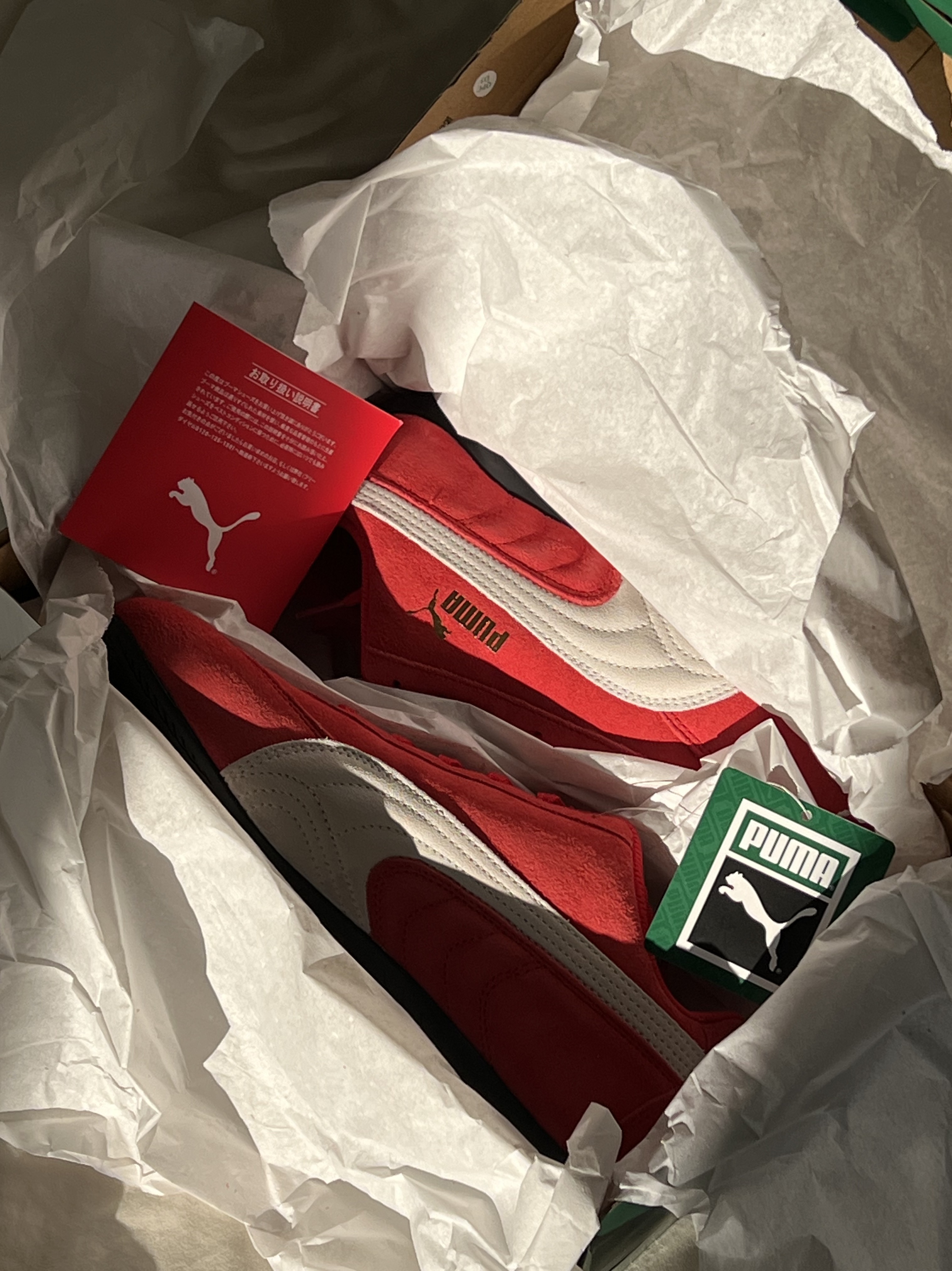 (W) Puma Speedcat LS High Risk Red White 착용 스타일 - 2