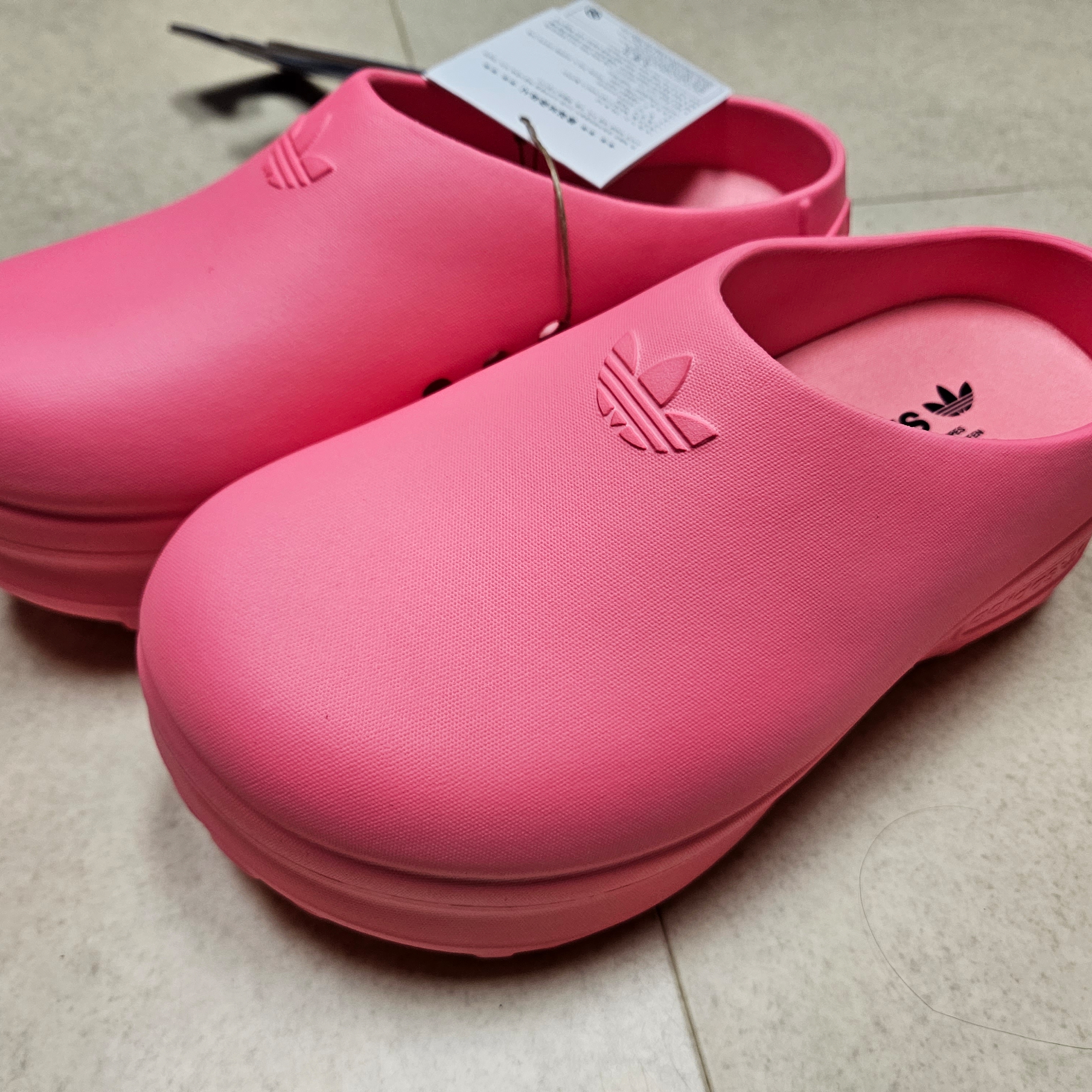 (W) Adidas Adifom Stan Smith Mule Lucid Pink 착용 스타일