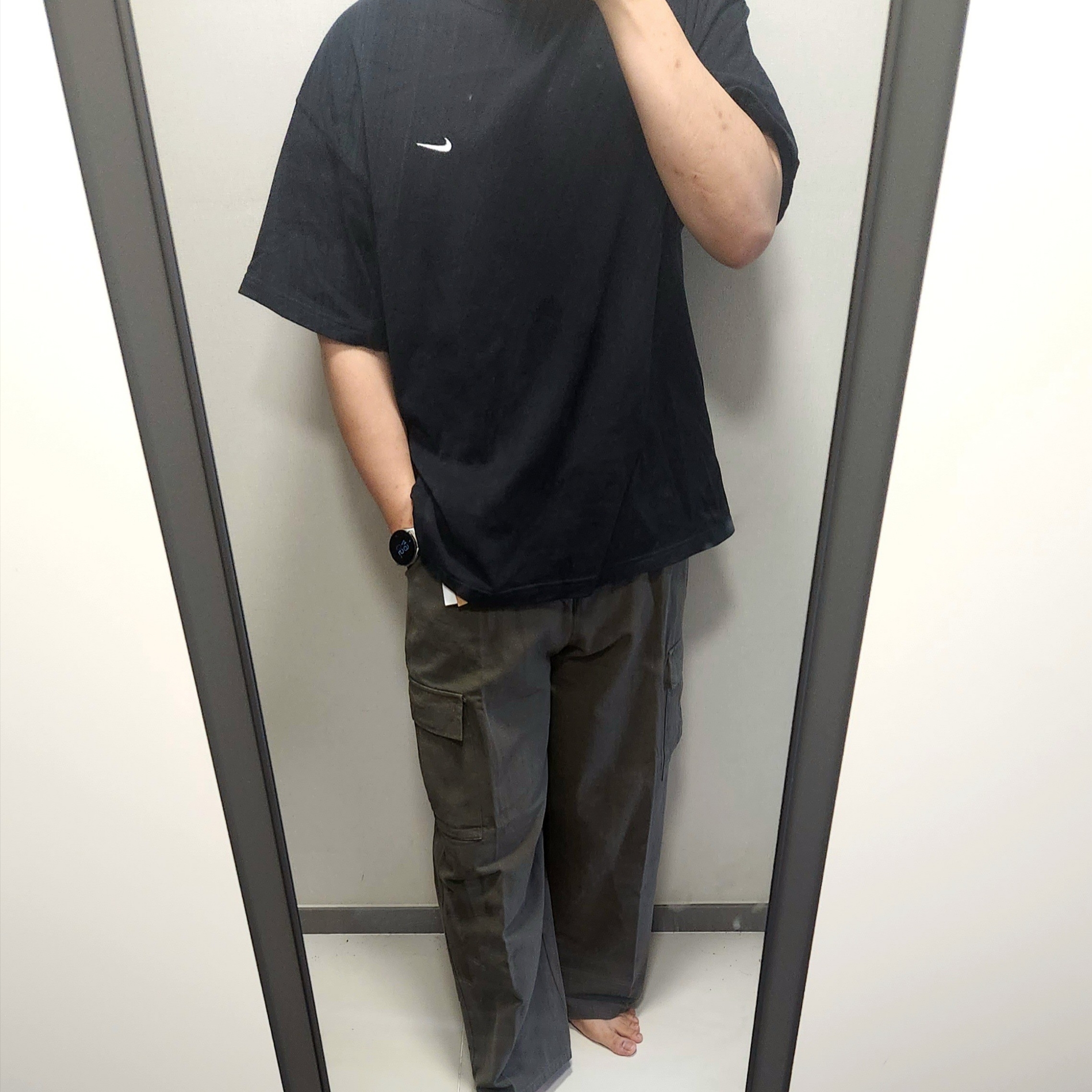 Nike NRG Solo Swoosh T-Shirt Black - US/EU 착용 스타일