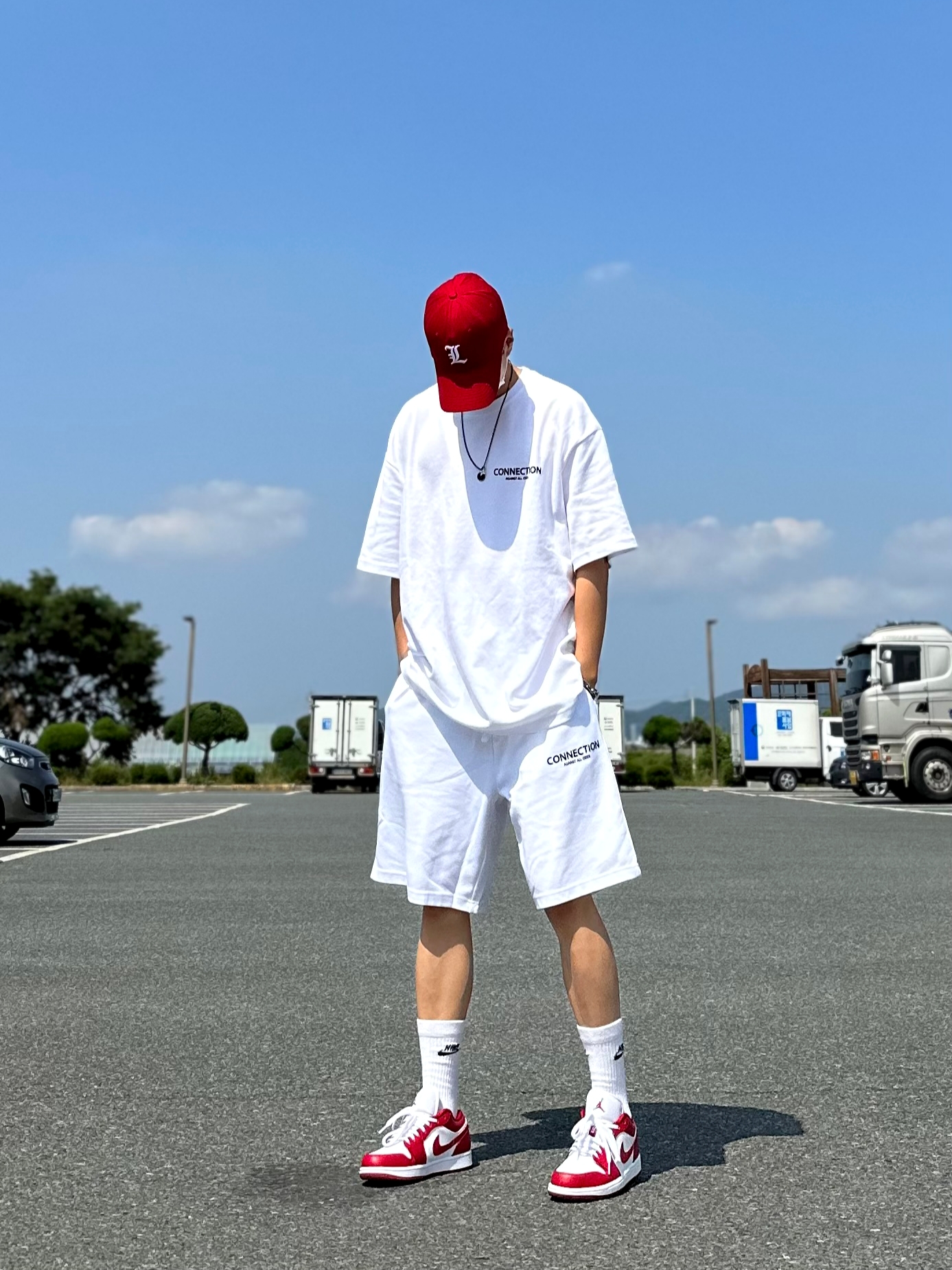 Jordan 1 Low Gym Red White 착용 스타일 - 2