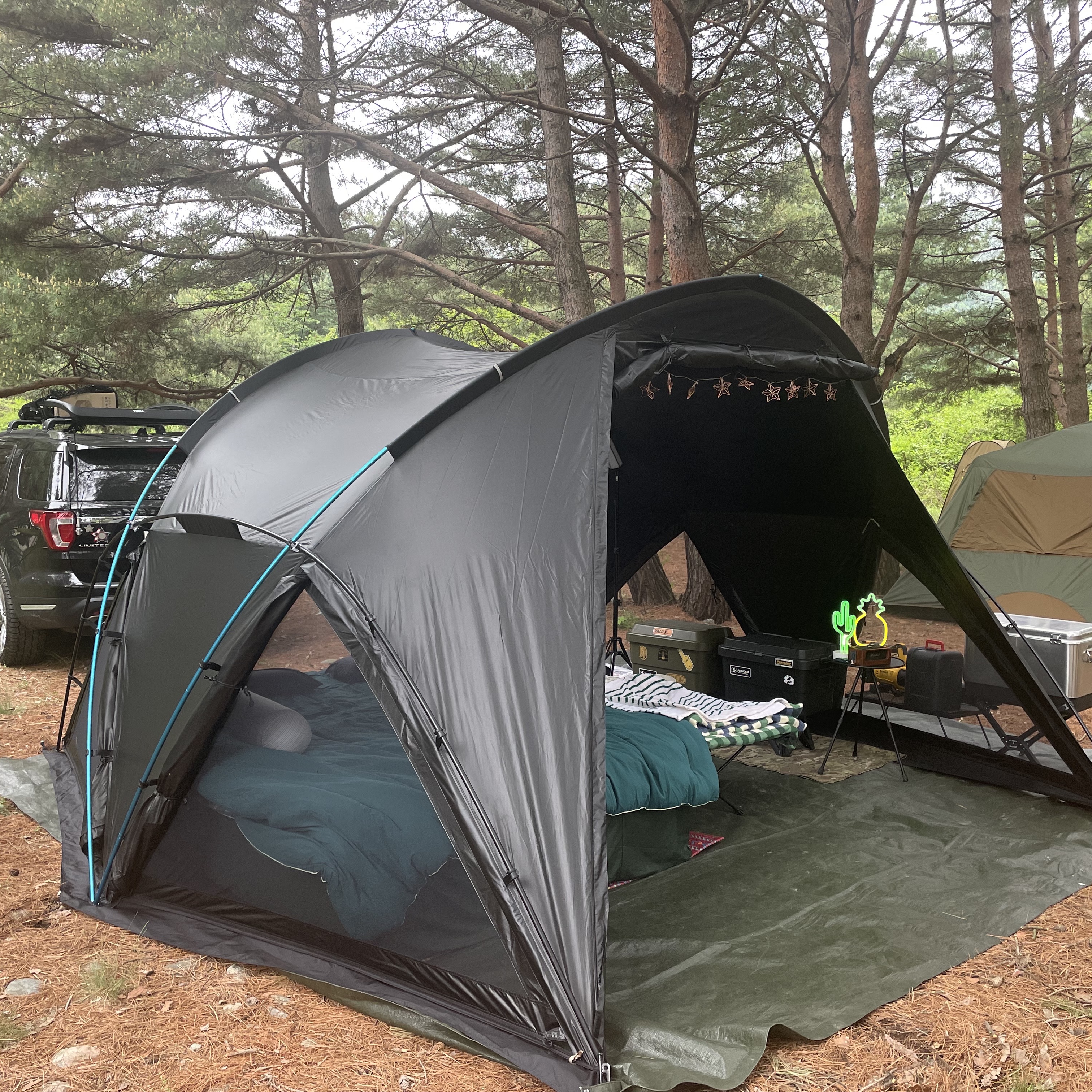 Helinox V-Tarp 4.0 Black 착용 스타일