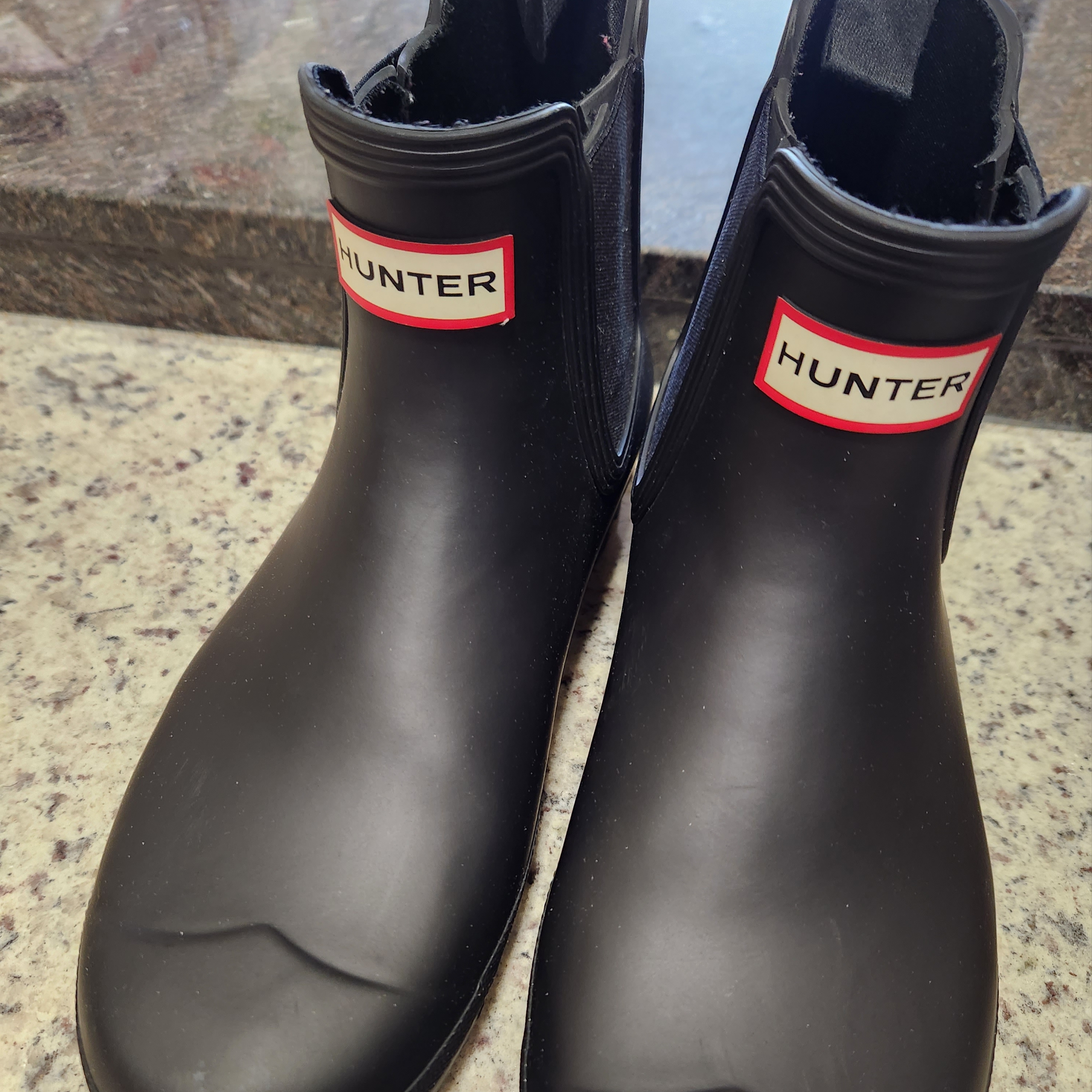 (W) Hunter Original Chelsea Boots Black 착용 스타일
