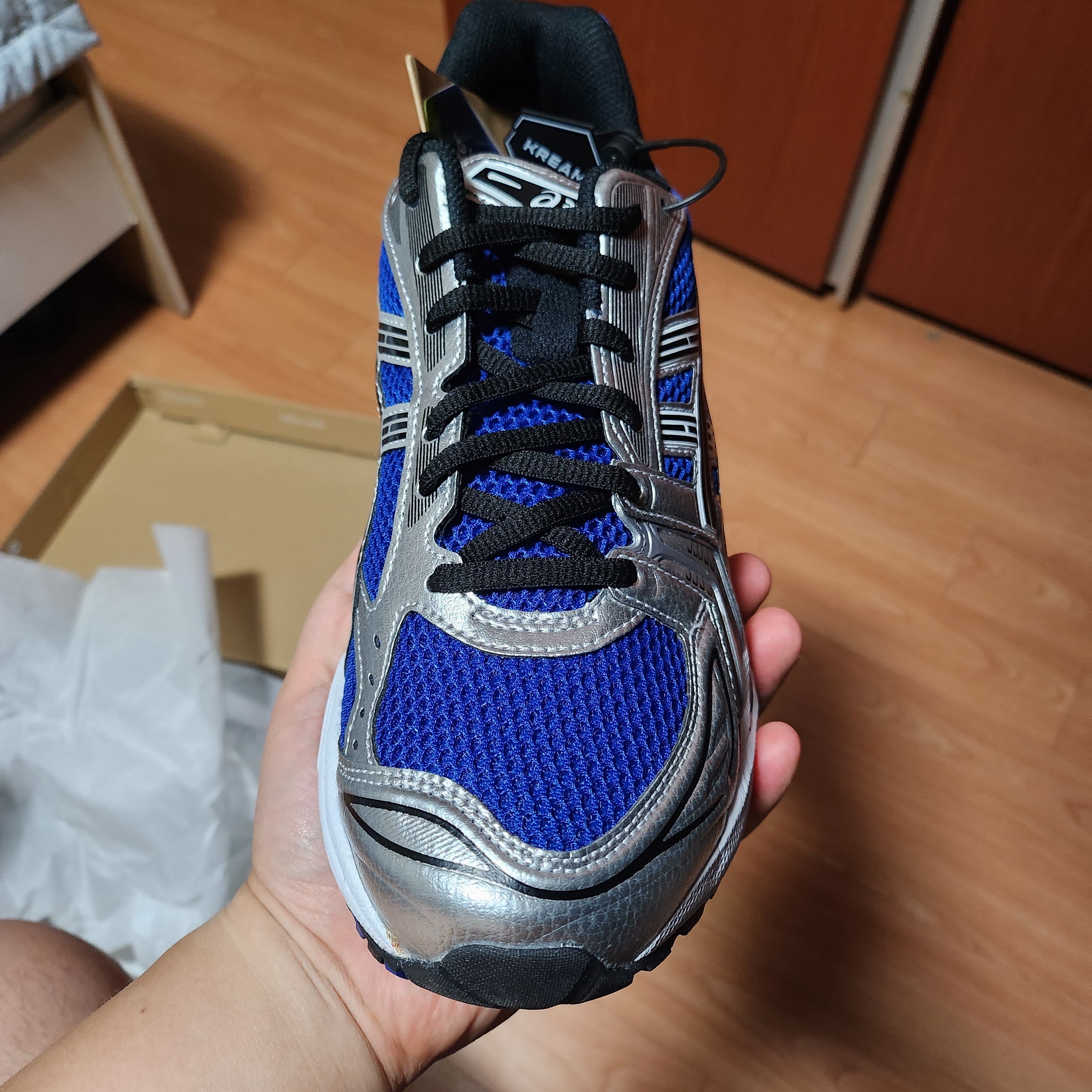 Asics Gel-Kayano 14 Monaco Blue Black 착용 스타일 - 4