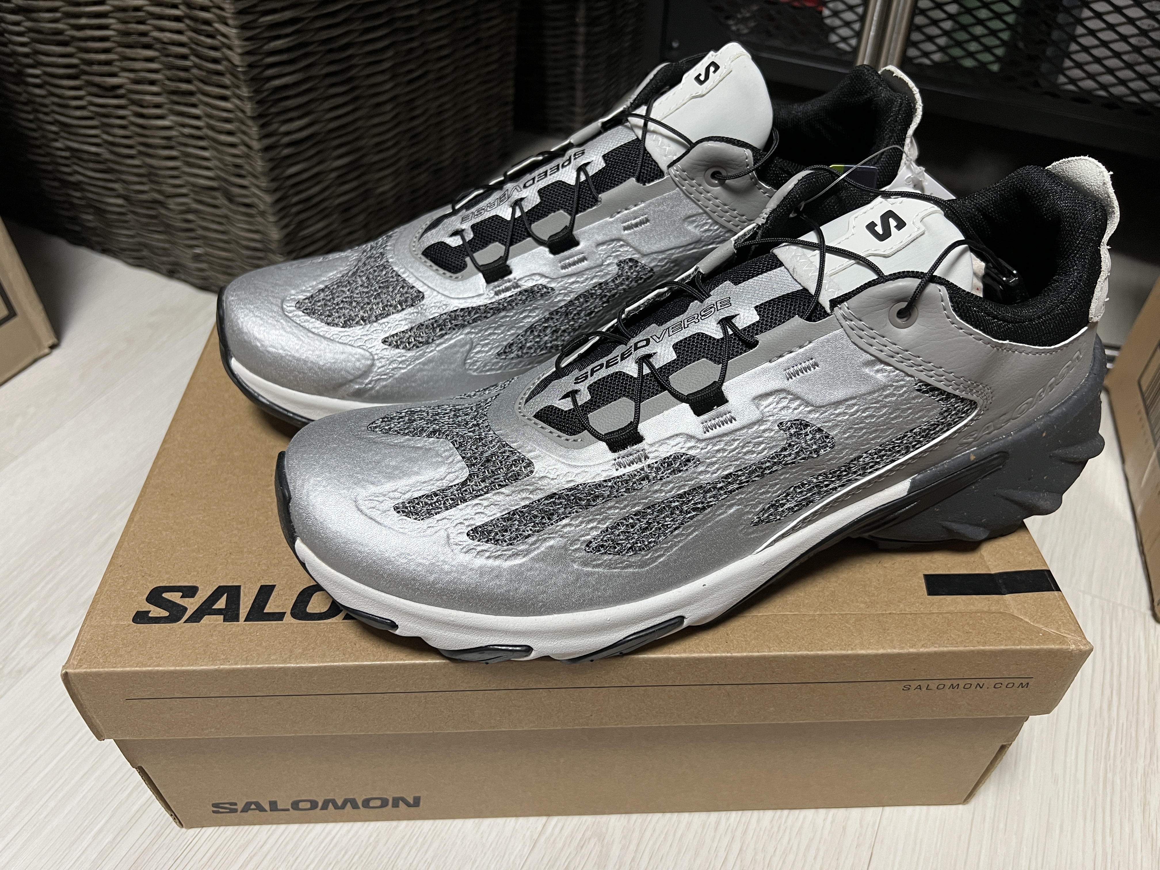 Salomon Speedverse PRG Silver Frost Grey Lunar Rock 착용 스타일