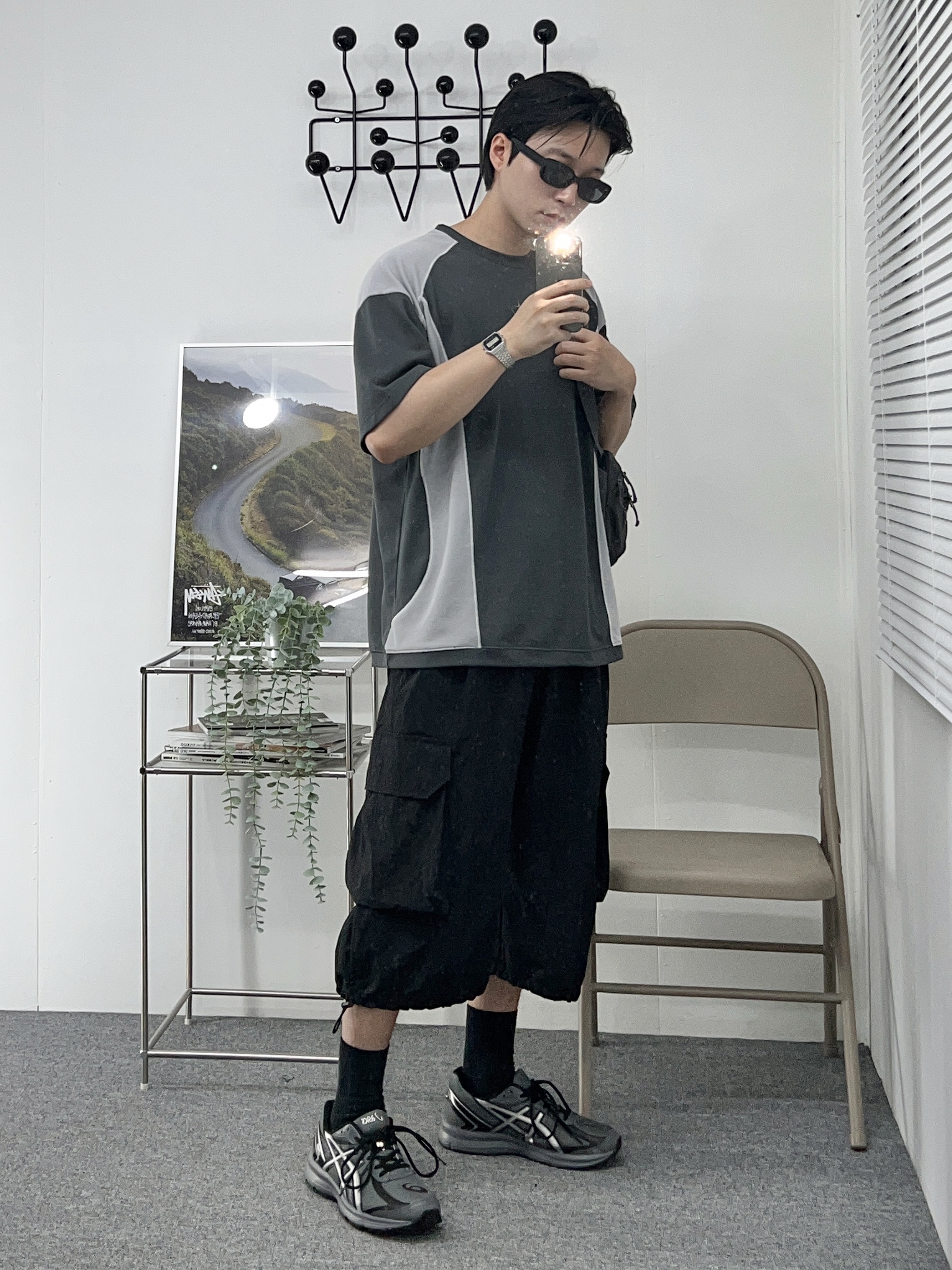 Asics Jog 100 S Steel Grey - 2E Wide, Arc'teryx Mantis 2 Waistpack Black 착용 스타일 - 4
