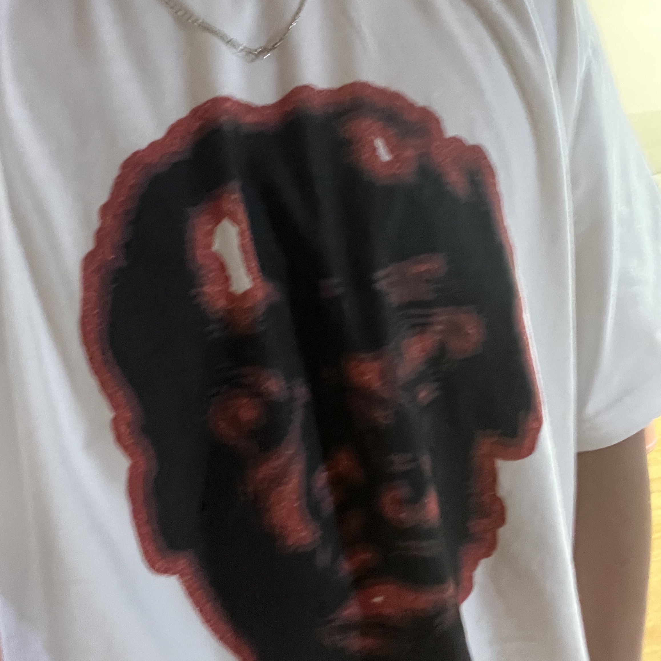 Undermycar Blood On You Graphic T-Shirt White - 23SS 착용 스타일