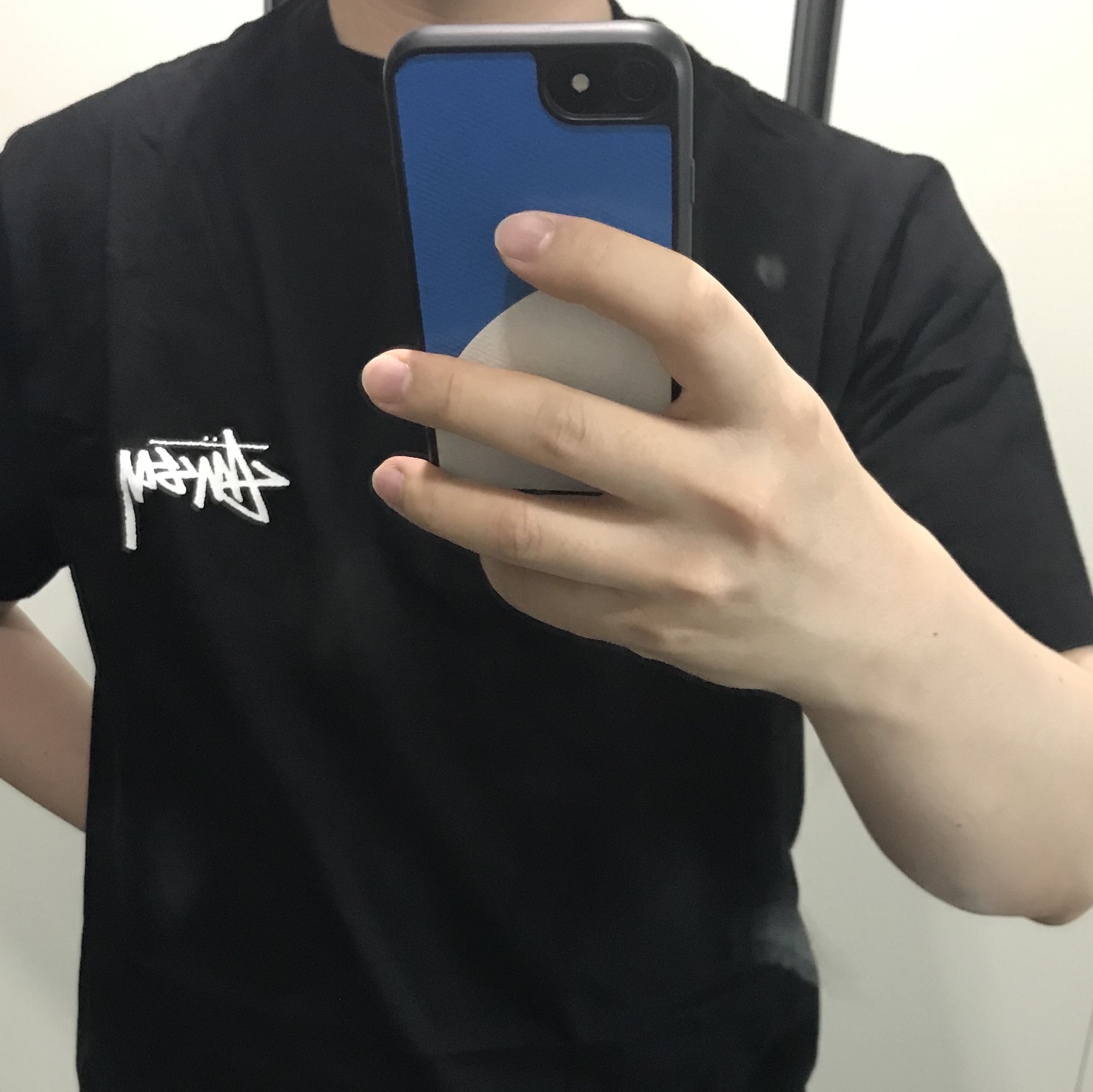 Stussy Big Link T-Shirt Black 착용 스타일