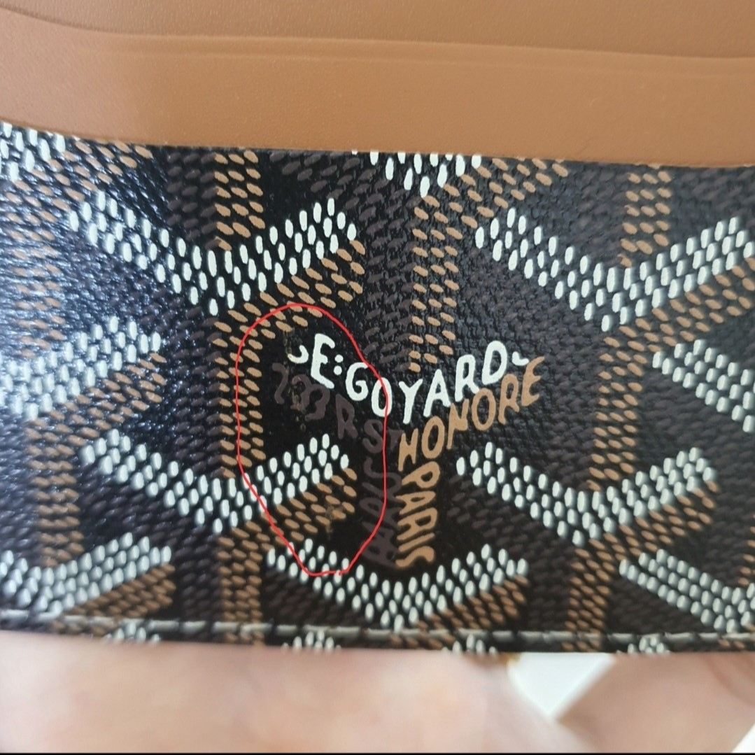 Goyard Saint Sulpice Card Holder Noir Tan 착용 스타일