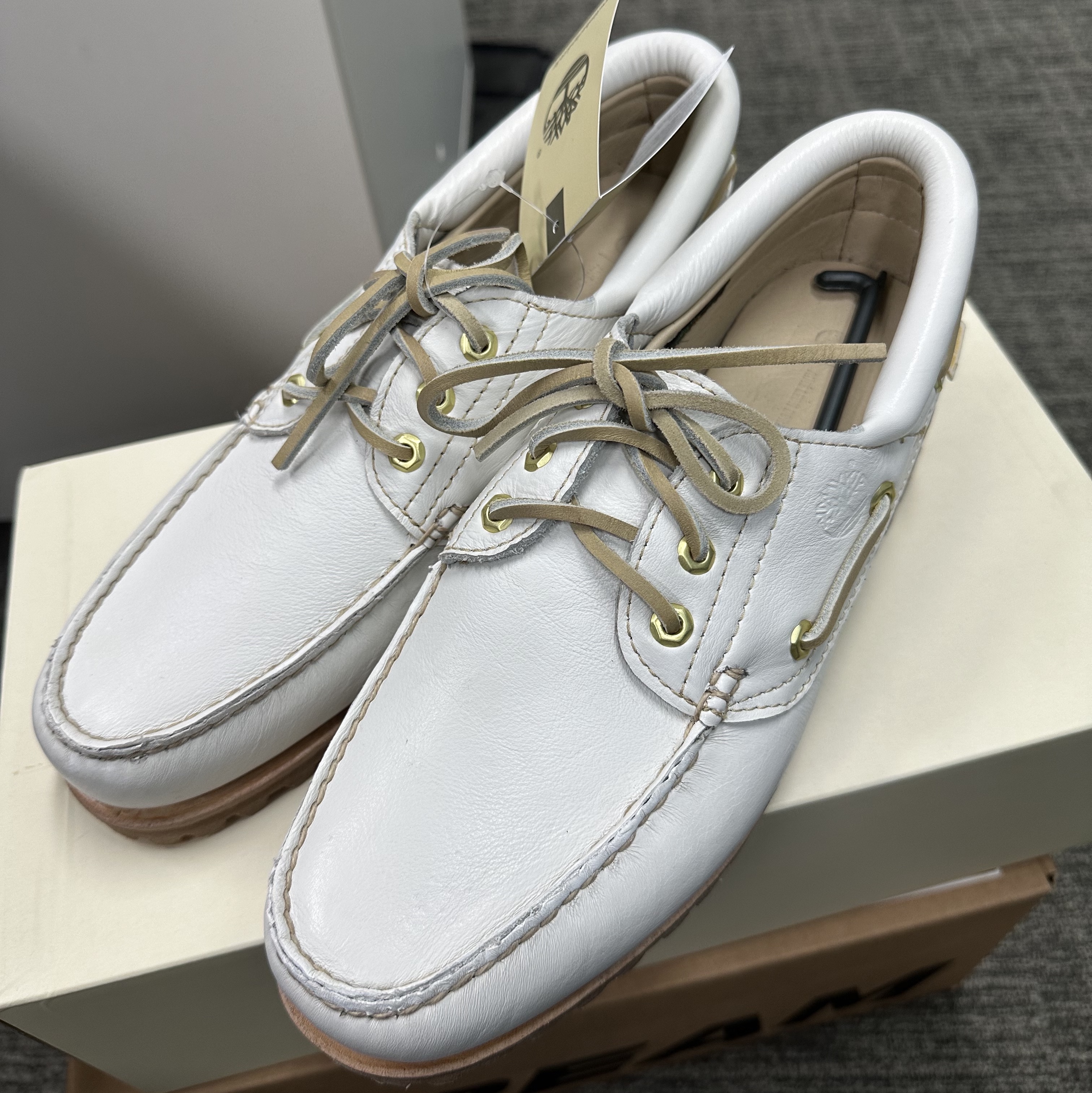 Timberland x Aime Leon Dore Boat Shoes White - Medium 착용 스타일 - 5