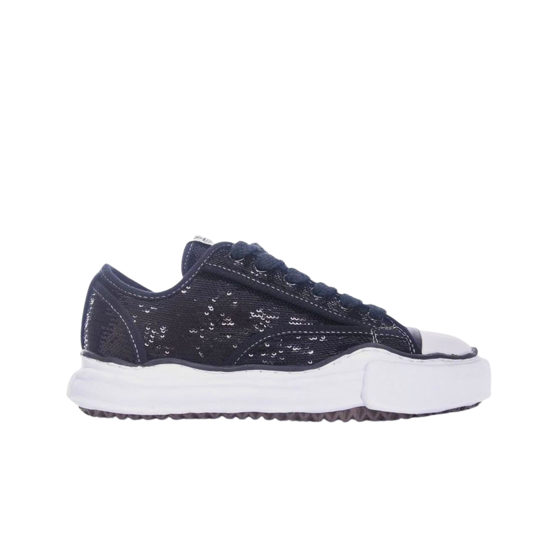 메종 미하라 야스히로 피터슨 OG 솔 시퀸 자수 로우탑 스니커즈 블랙(Maison Mihara Yasuhiro Peterson OG Sole Sequin Embroidered Low-top Sneakers Black) - 1