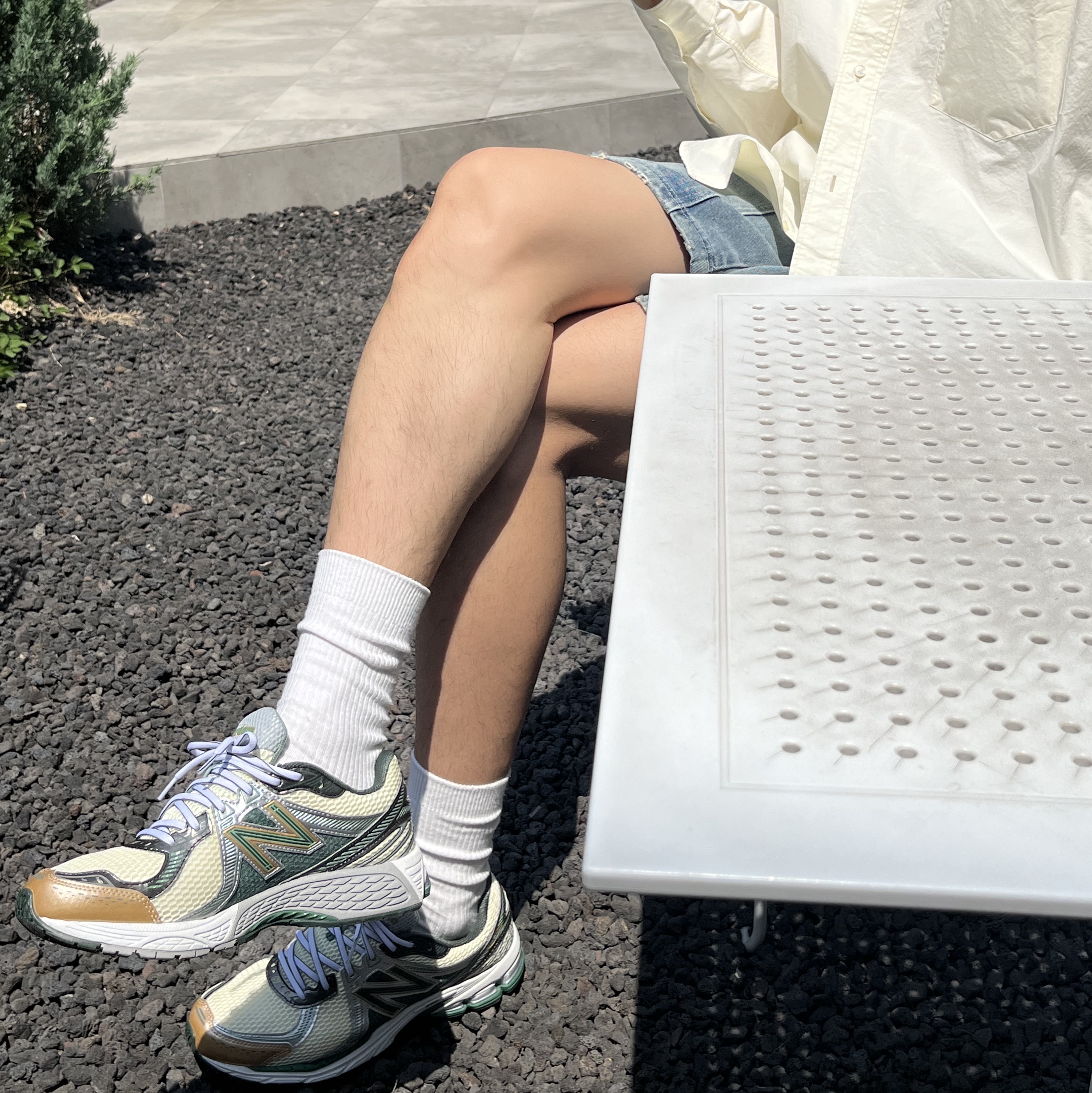 New Balance x Aime Leon Dore 860v2 Green 착용 스타일