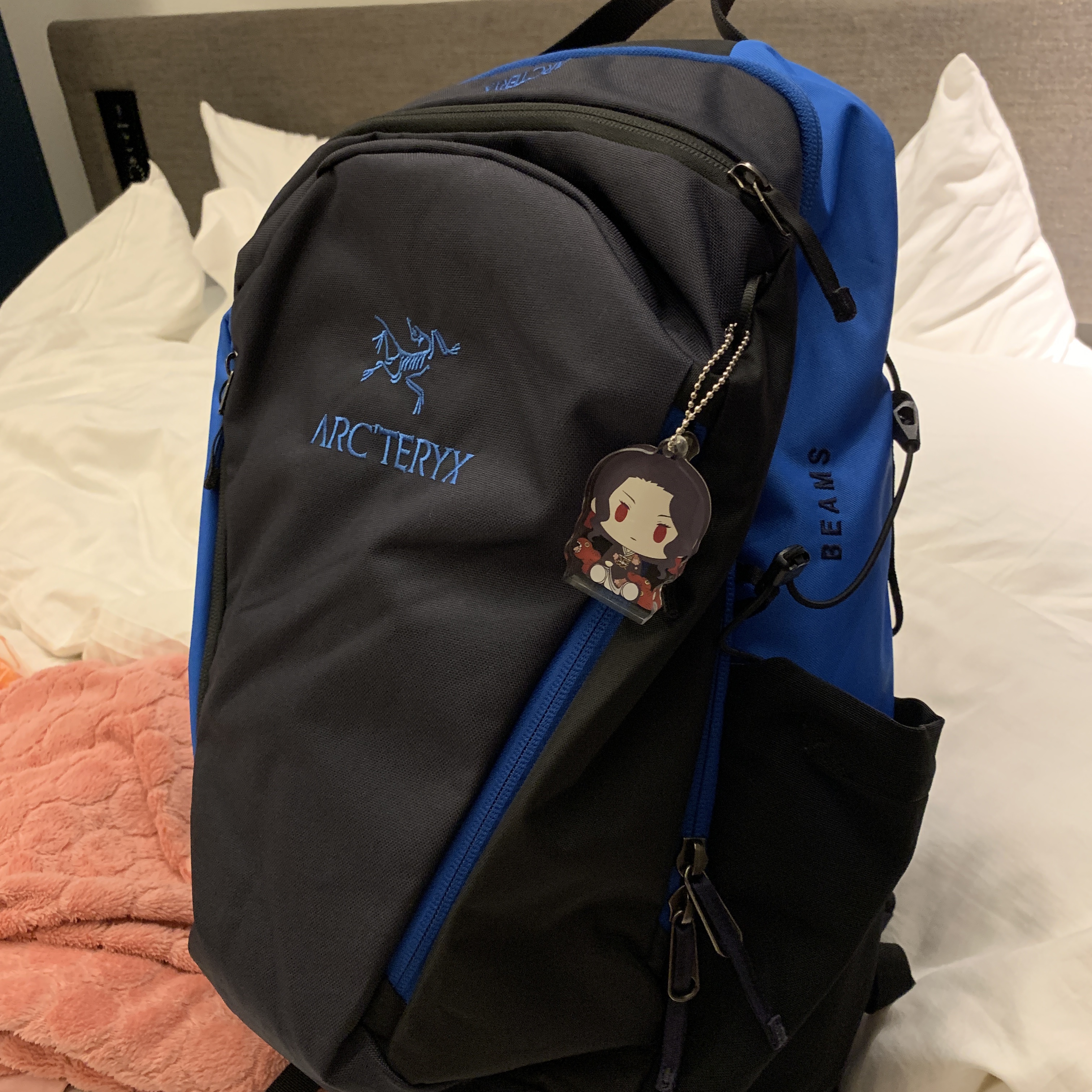 Arc'teryx x Beams Mantis 26 Backpack Boro Blue 착용 스타일