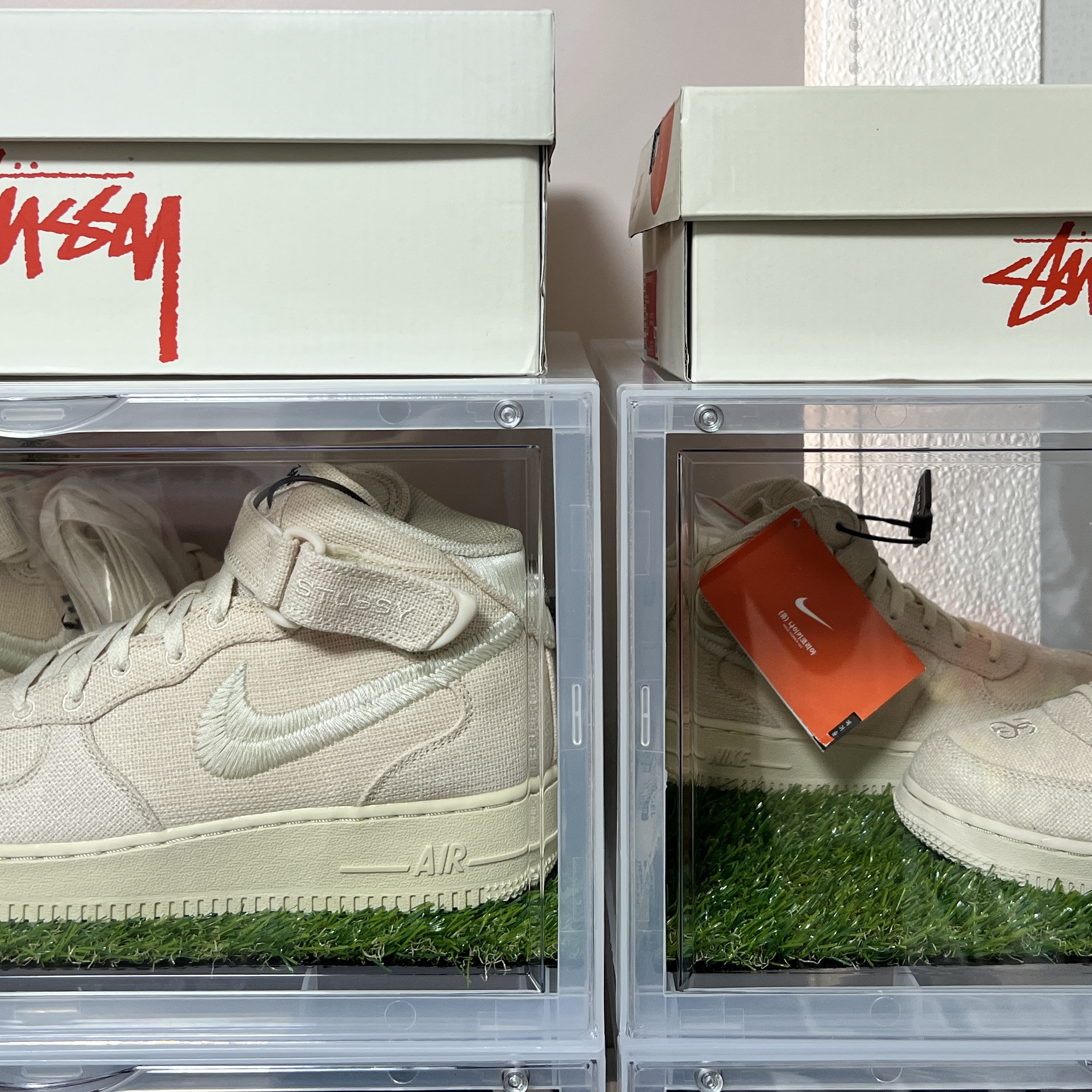 Nike x Stussy Air Force 1 '07 Mid SP Fossil 착용 스타일