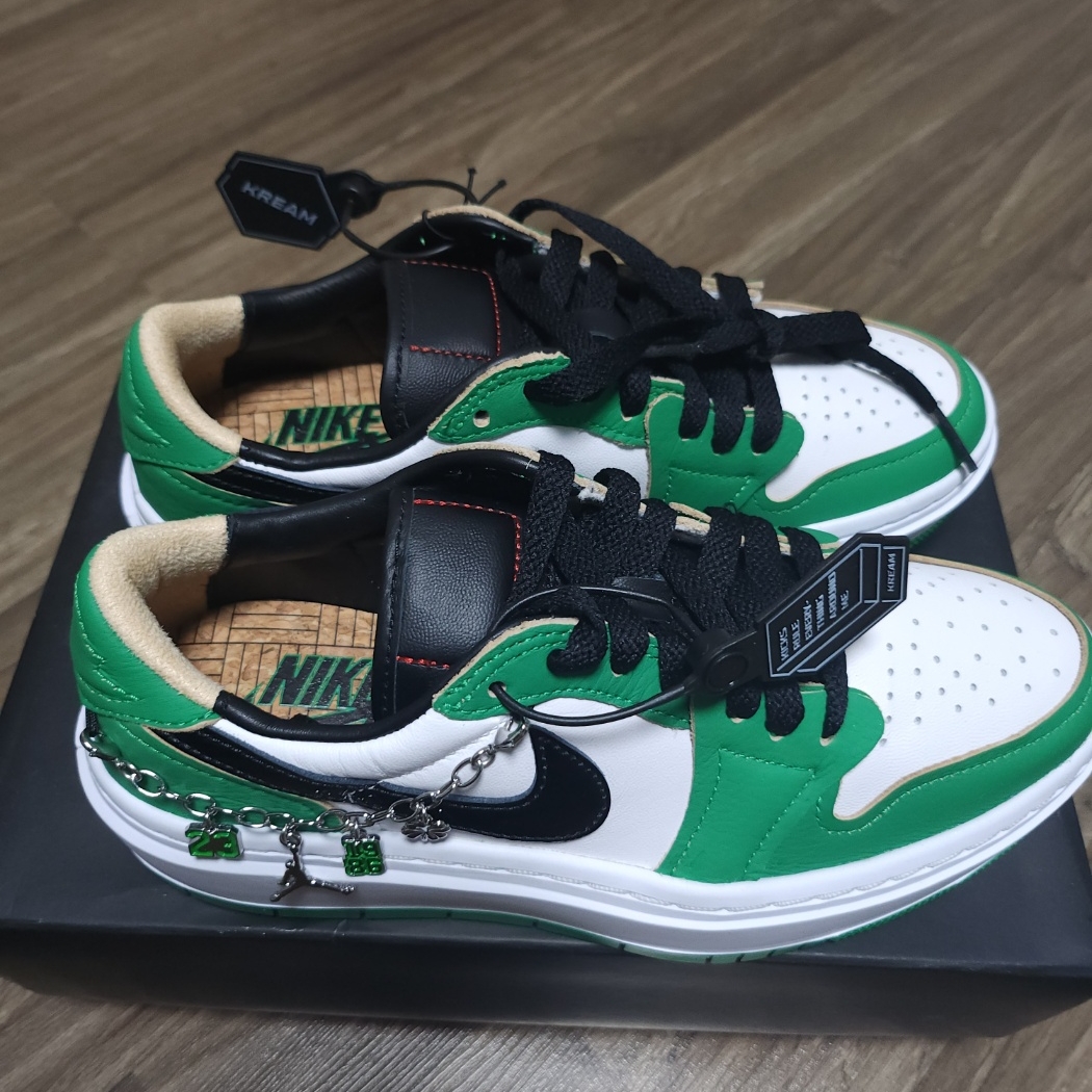 (W) Jordan 1 Elevate Low SE Lucky Green 착용 스타일 - 2