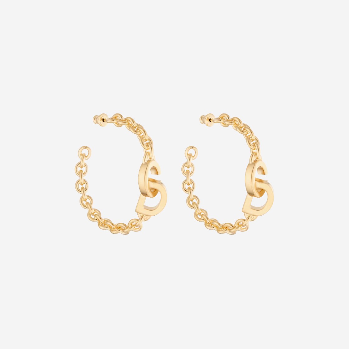 (W) Dior CD Lock Earrings Gold Finish Metal 상세 이미지 1