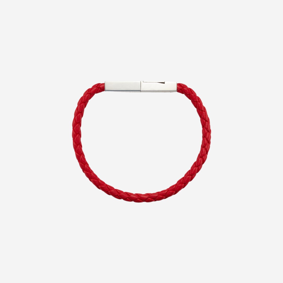 Bottega Veneta Braid Leather Bracelet Redstone 상세 이미지 1