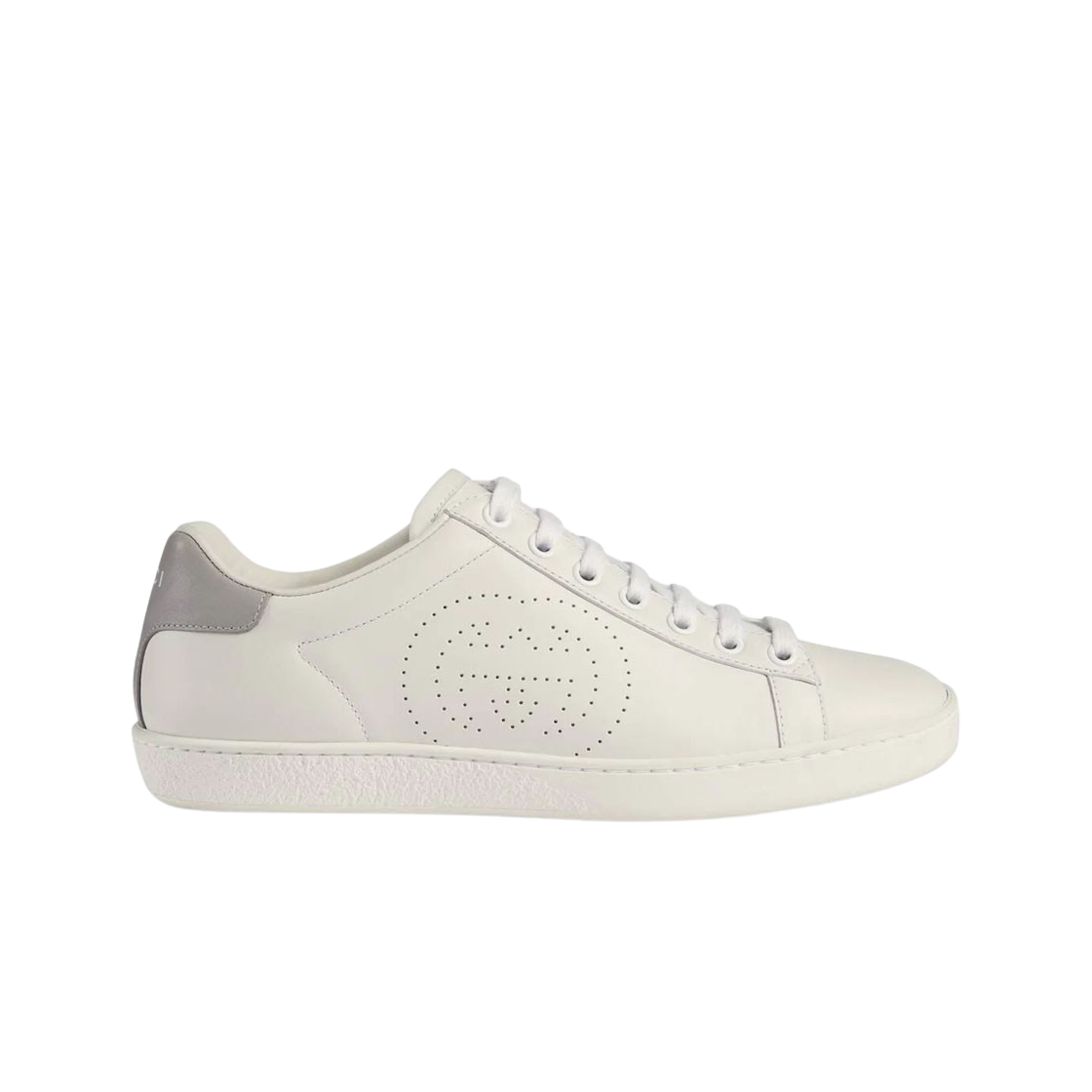 598527-AYO70-9094 (W) Gucci Ace Interlocking G Logo Leather Sneakers White