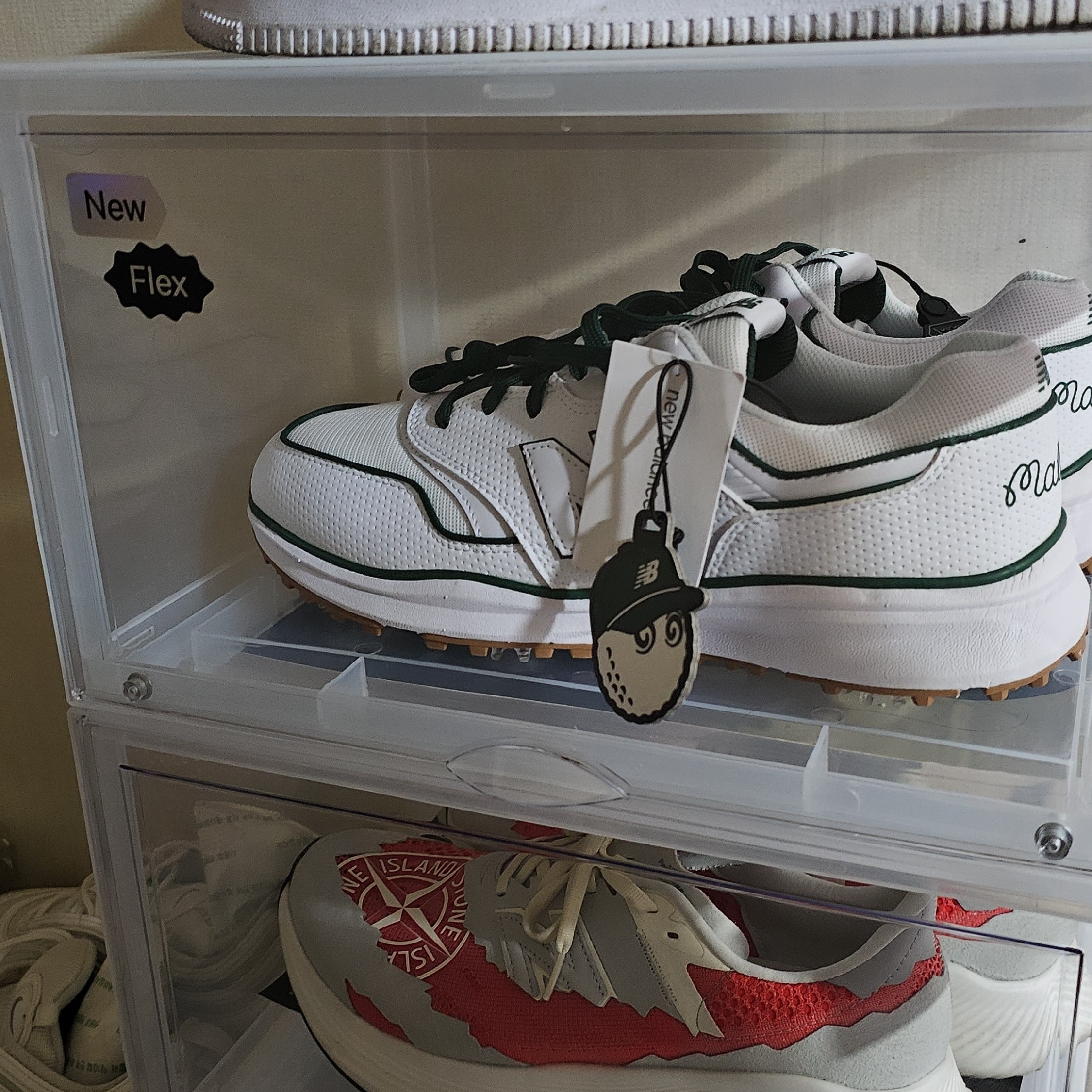 New Balance x Malbon 997 Golf White Green 착용 스타일