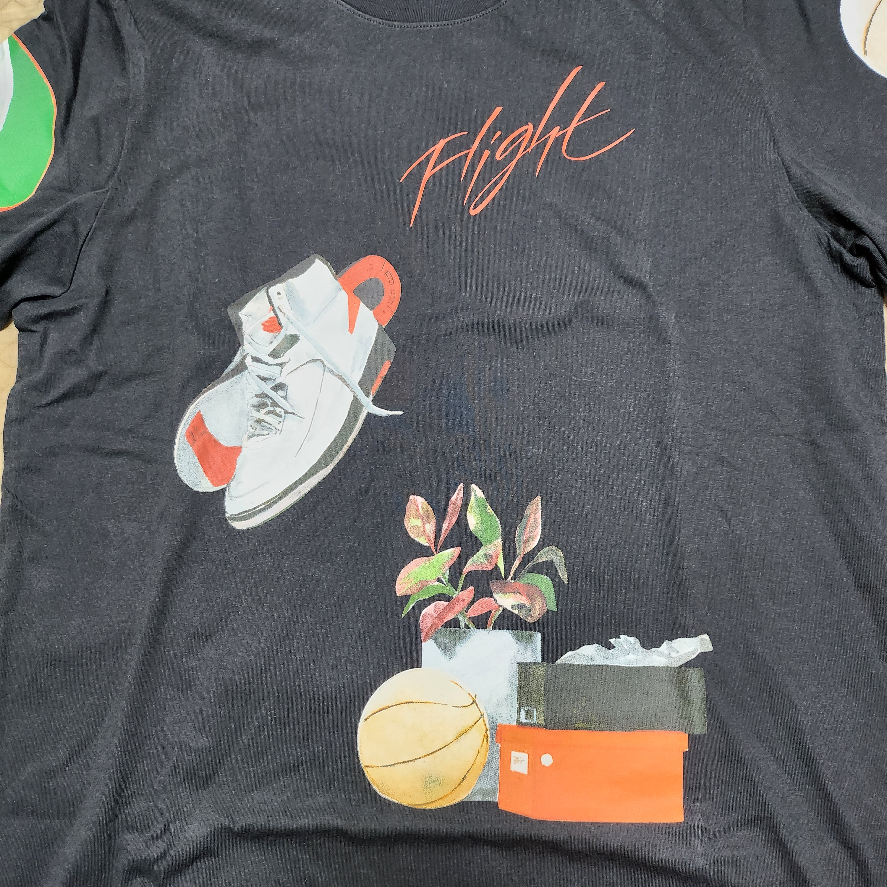 Jordan Flight Artist Series By Jacob Rochester Graphic S/S T-Shirt Black - Asia 착용 스타일