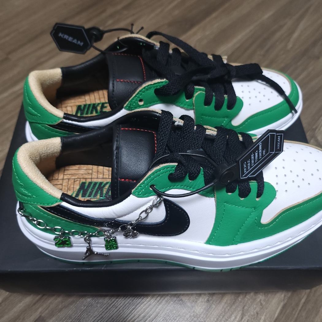 (W) Jordan 1 Elevate Low SE Lucky Green 착용 스타일 - 3